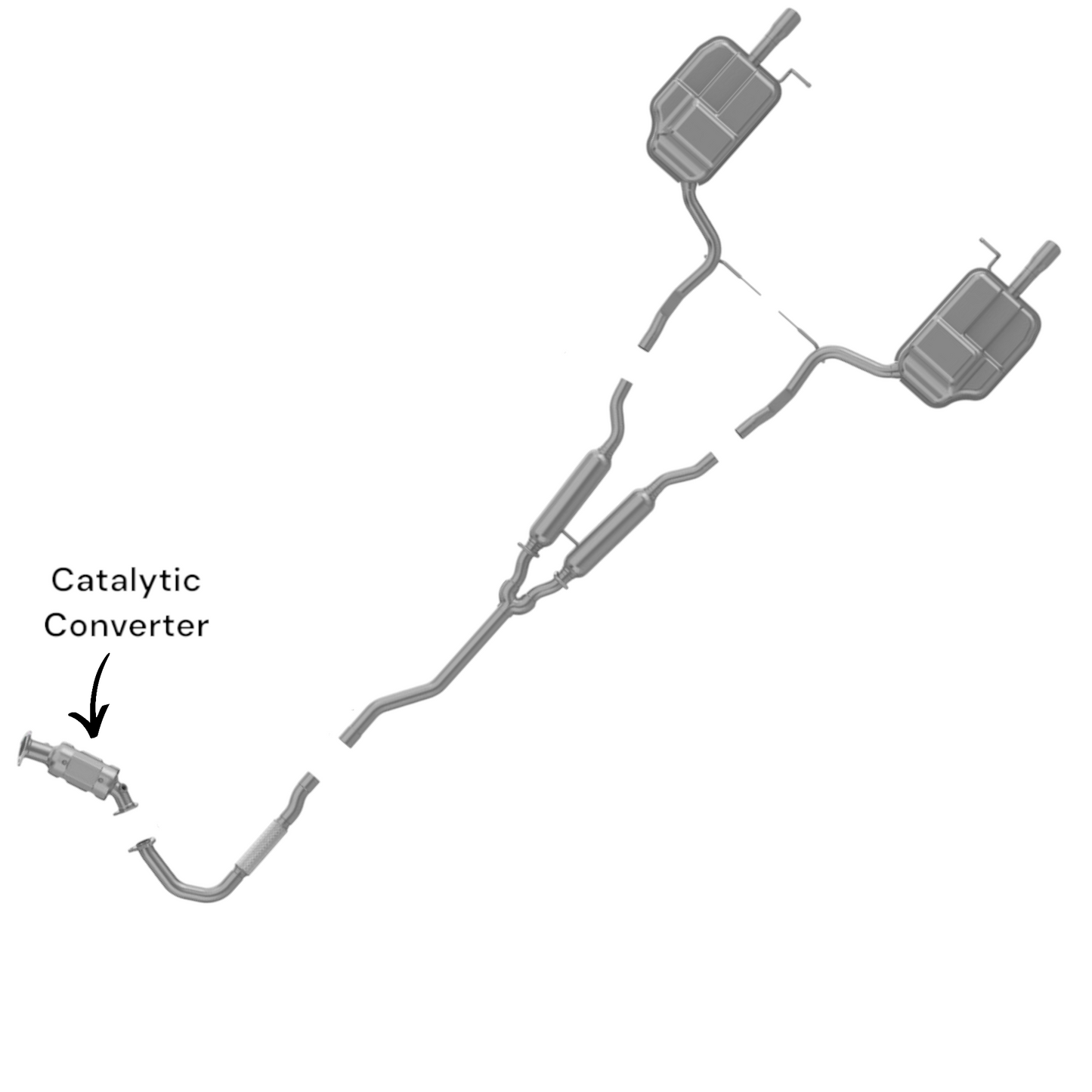Convertisseur catalytique pour Audi A4 1.8L Turbo traction avant (1997-2006)