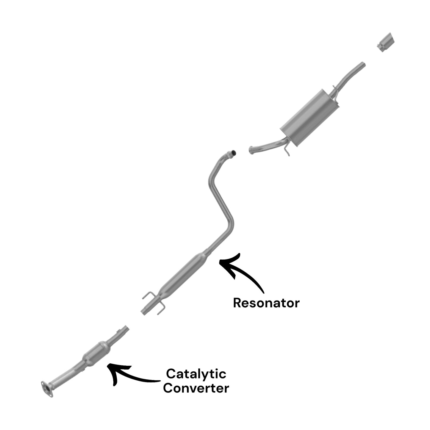 Scion xA 1.5L (2004-2006) Catalytic Converter and Resonator