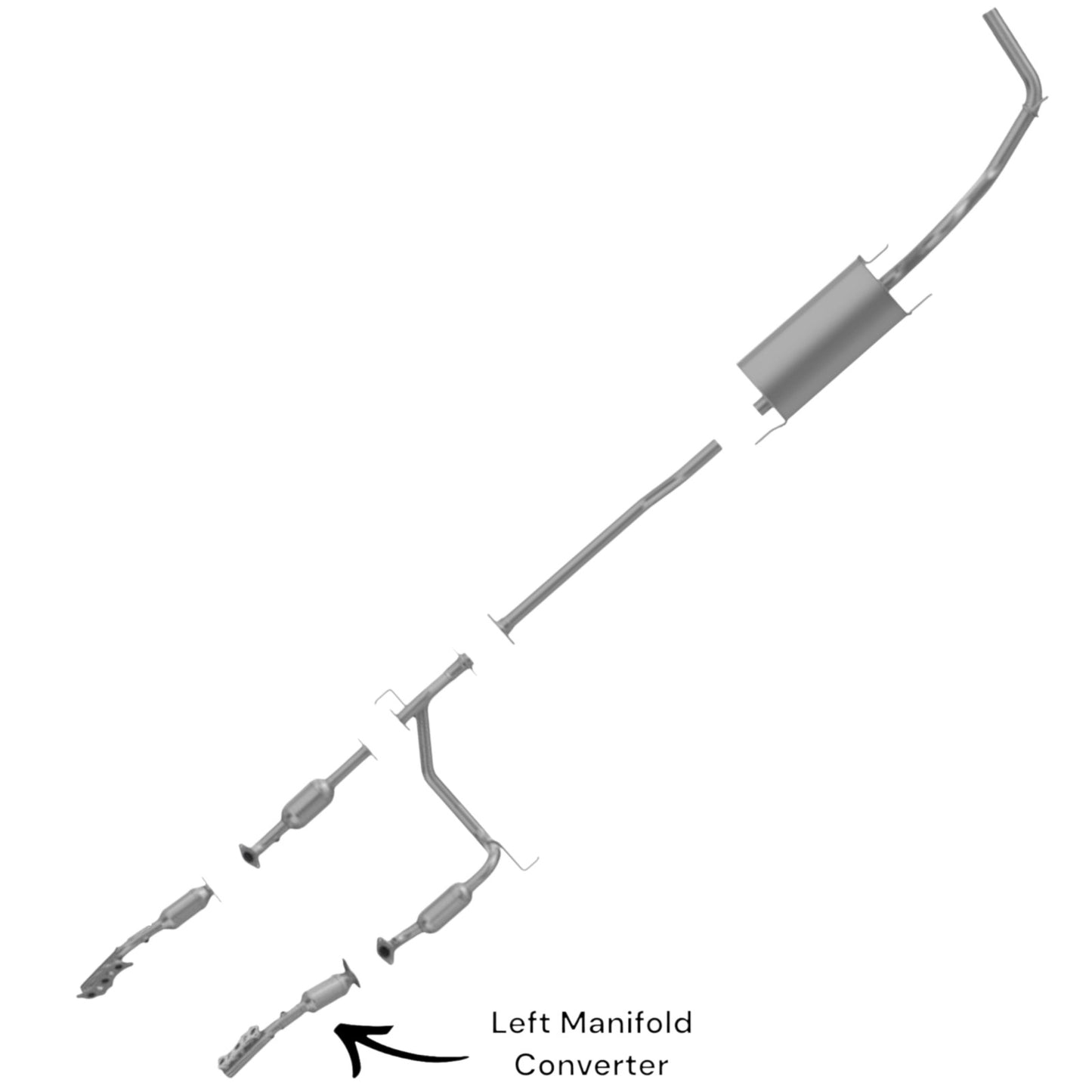 Toyota Tacoma 4.0L (2005-2011) Left Side Manifold Converter.