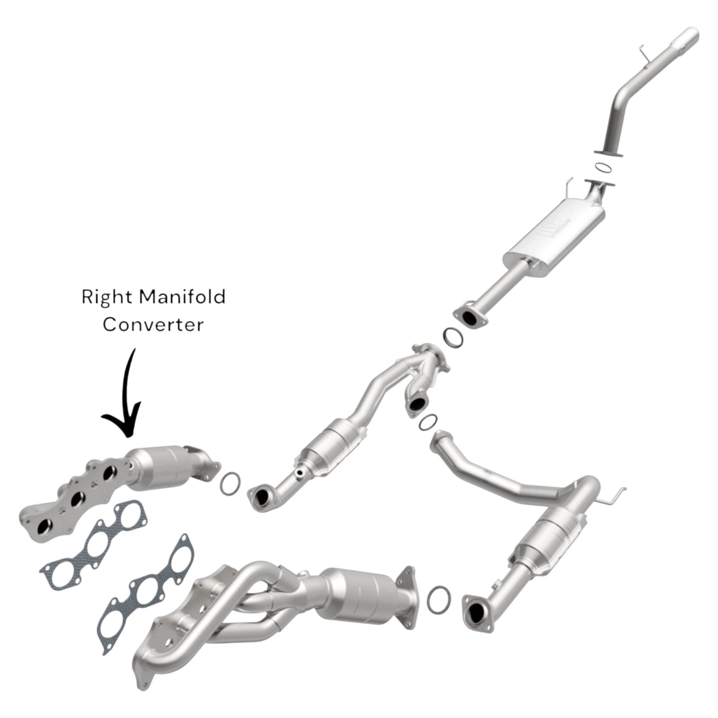 Toyota FJ Cruiser 4.0L (2007-2009) Right Side Manifold Converter.