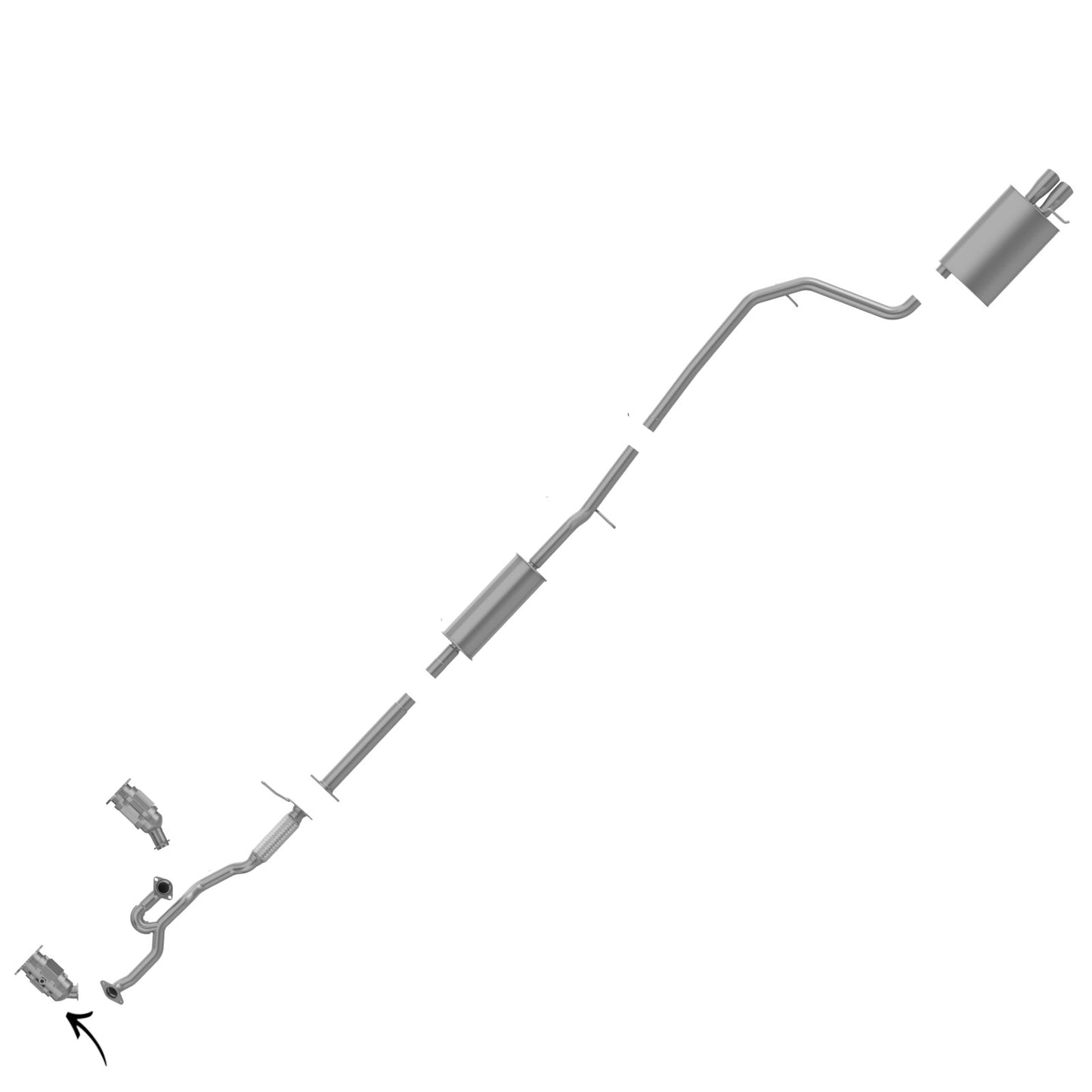 Ford Flex 3.5L (2009, 2010) Front Manifold Converter.