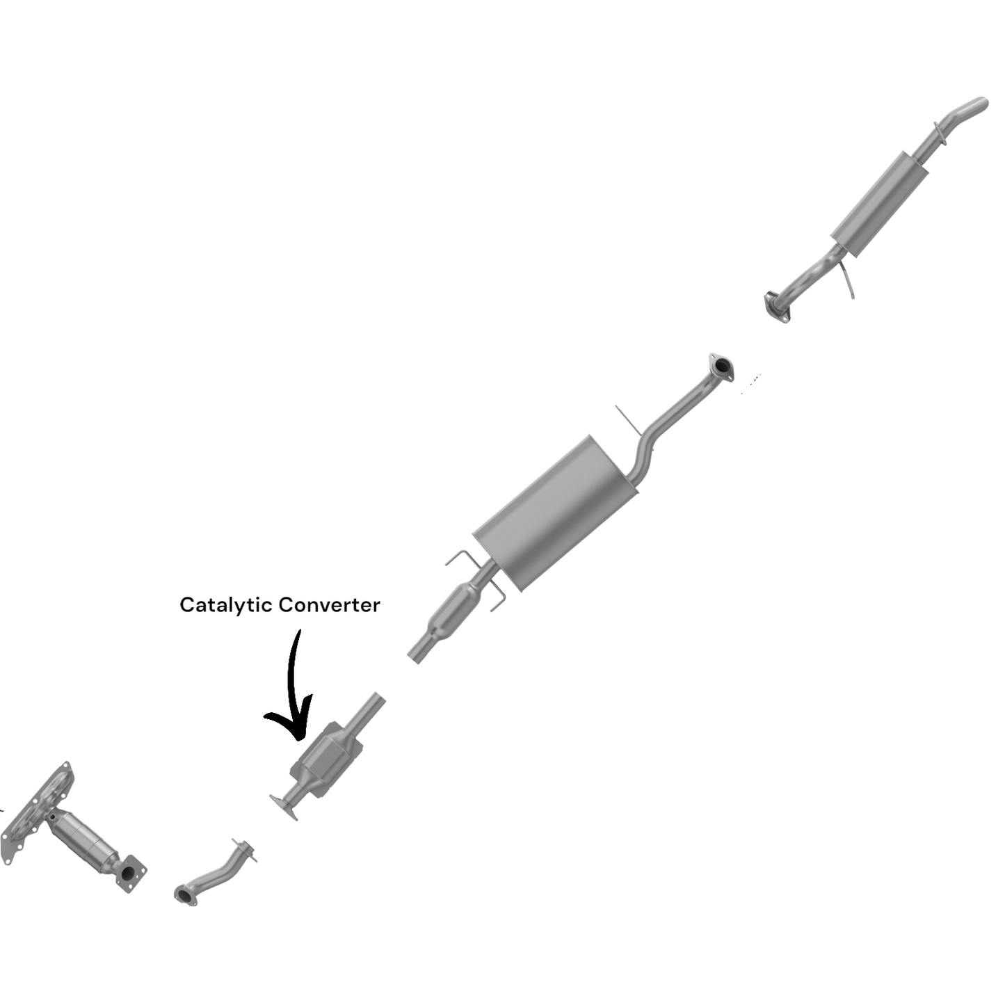 Mercury Mariner 2.5L (2011) (Full Hybrid) Rear Catalytic Converter