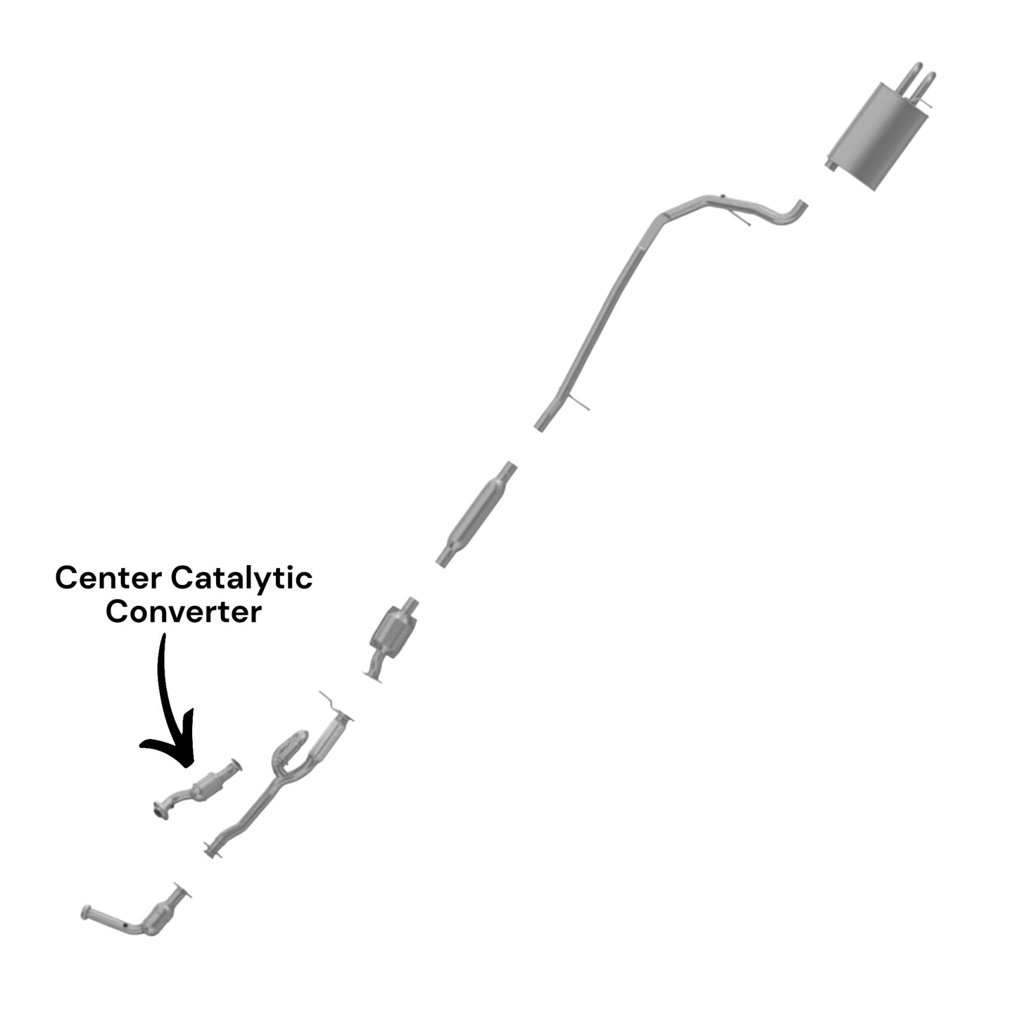 Ford Five Hundred 3.0L (2005-2007) (FWD Only) Center Catalytic Converter