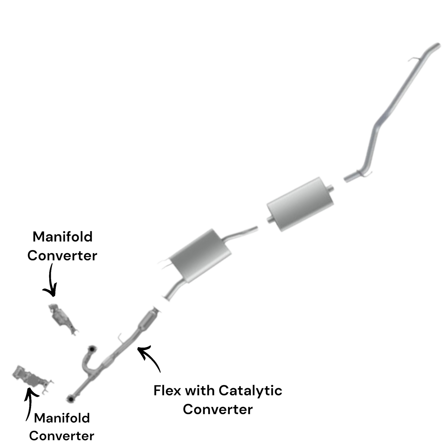 Acura MDX 3.5L (2014-2019) Manifold Converters and Flex with Converter