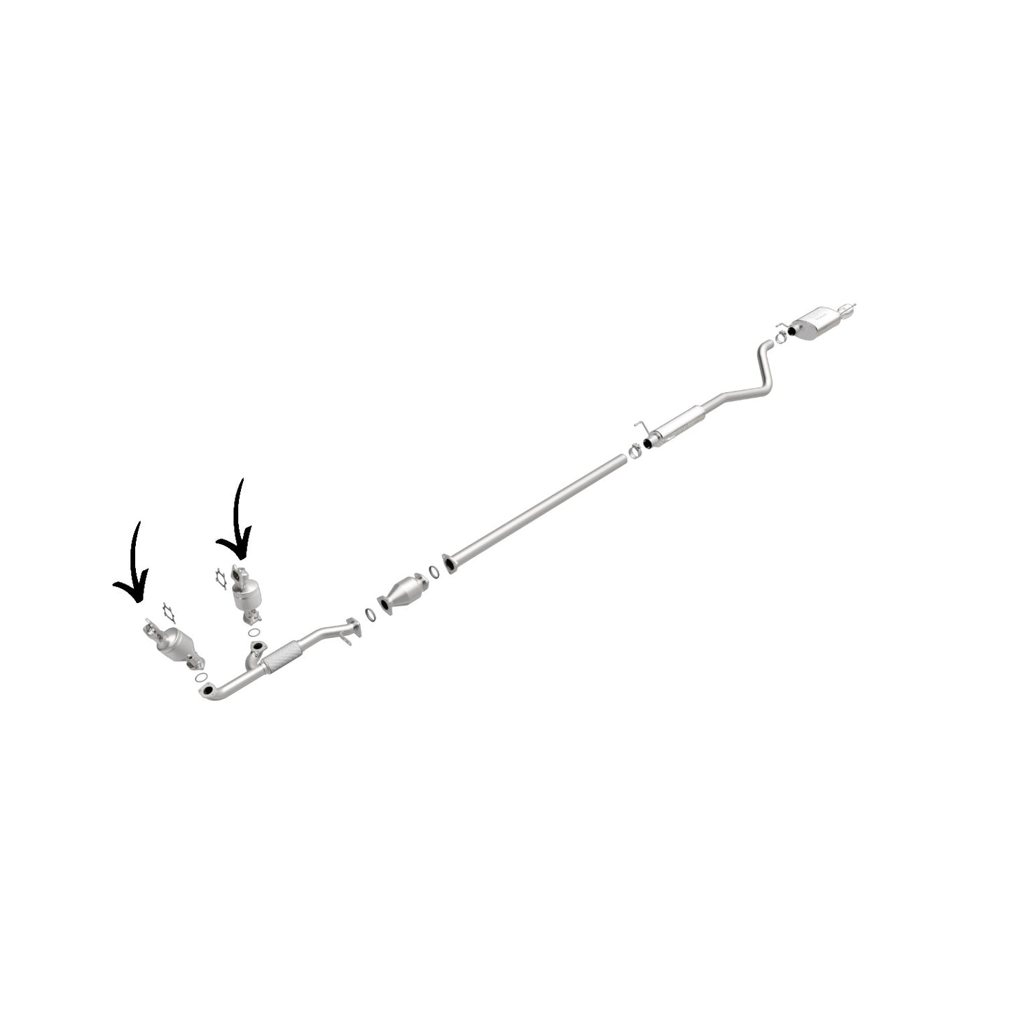 Convertisseur de collecteur côté conducteur et passager pour Honda Ridgeline 3.5L (2009-2011)