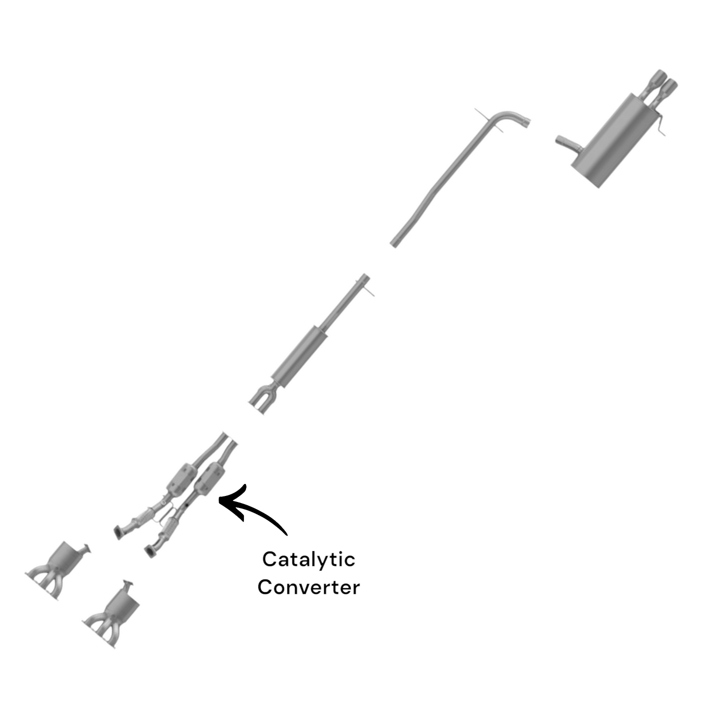 Convertisseurs catalytiques avant flexibles pour Volvo XC90 3.2L (2007-2014)