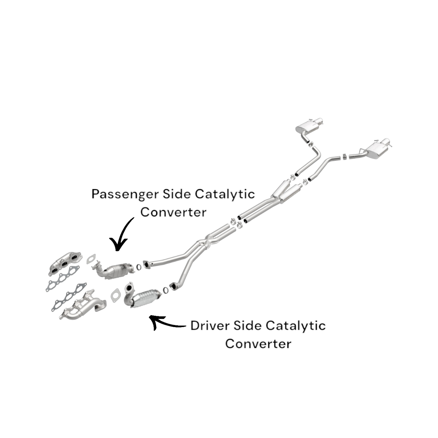 Convertisseur catalytique côté conducteur et côté passager pour Cadillac CTS 3.6L V6 (2008-2011)