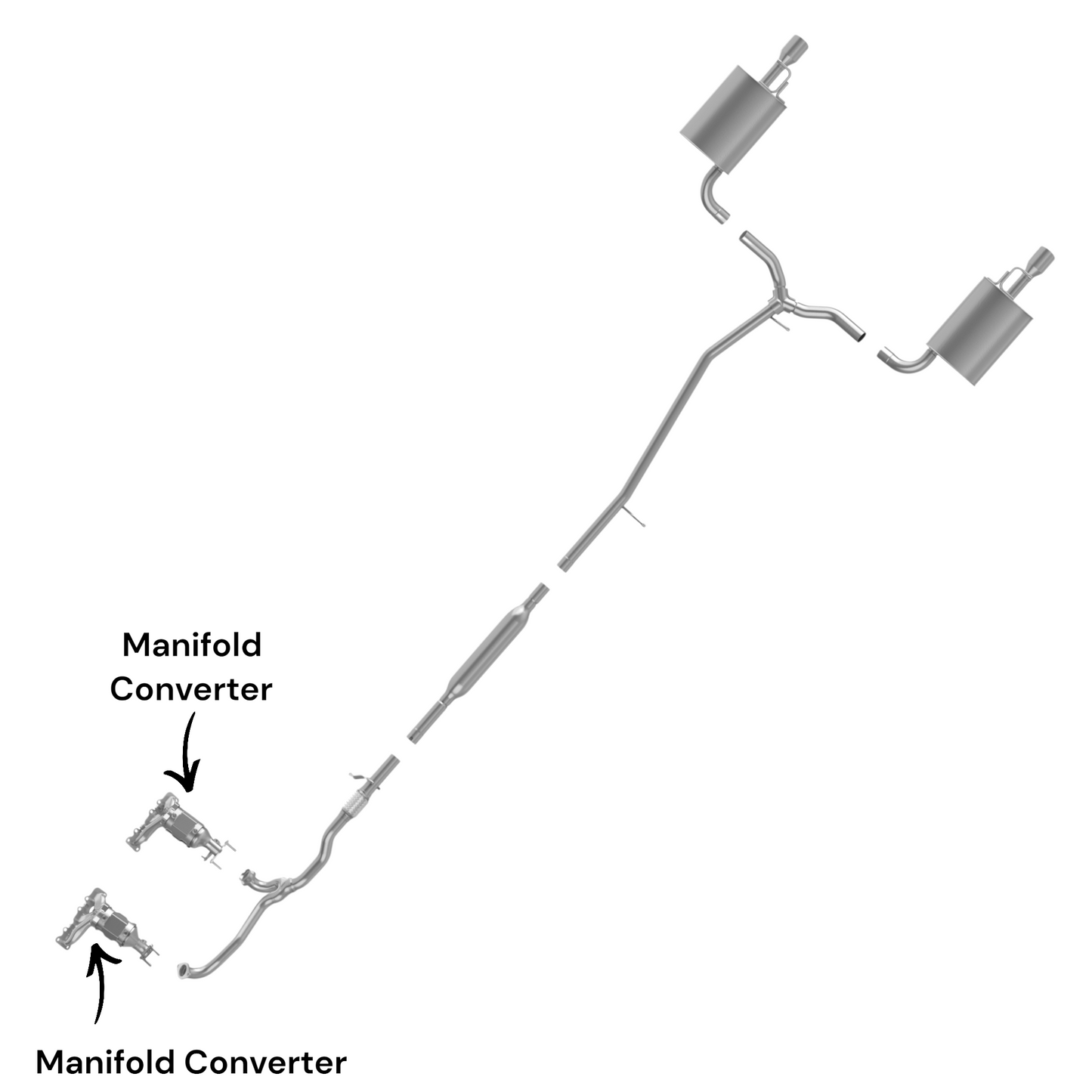 Ford Explorer 3.5L (2013-2019) (Non-Turbo) Both Side Manifold Converters