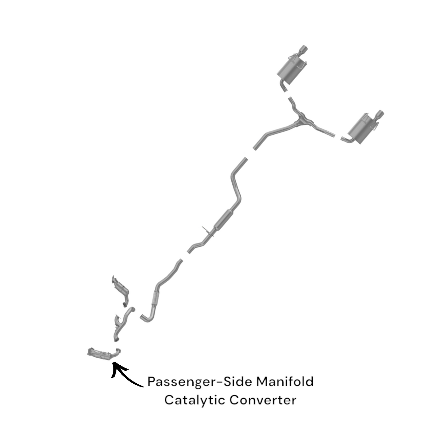 Dodge Journey 3.6L (2011-2019) Passenger-Side Manifold Catalytic Converter