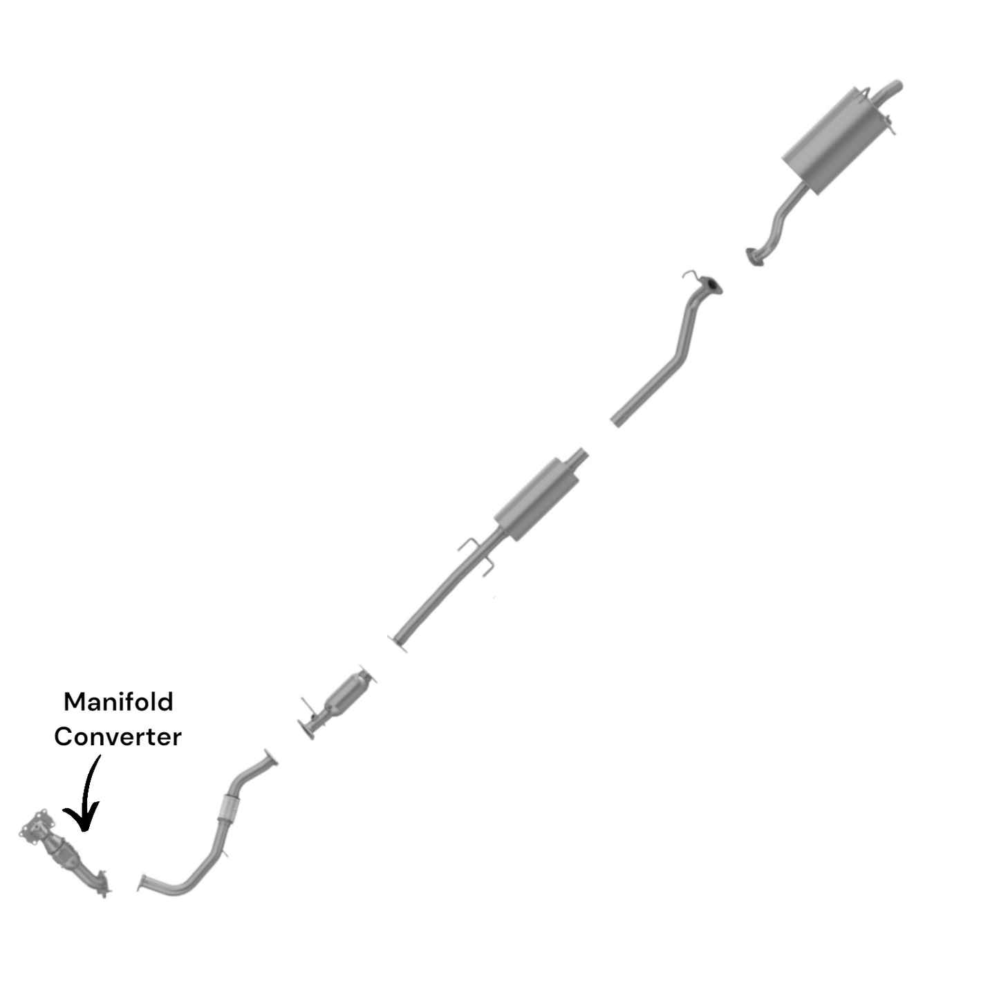 Convertisseur catalytique du collecteur d'échappement avant pour Honda CRV 2.4L (2015 et 2016) V4