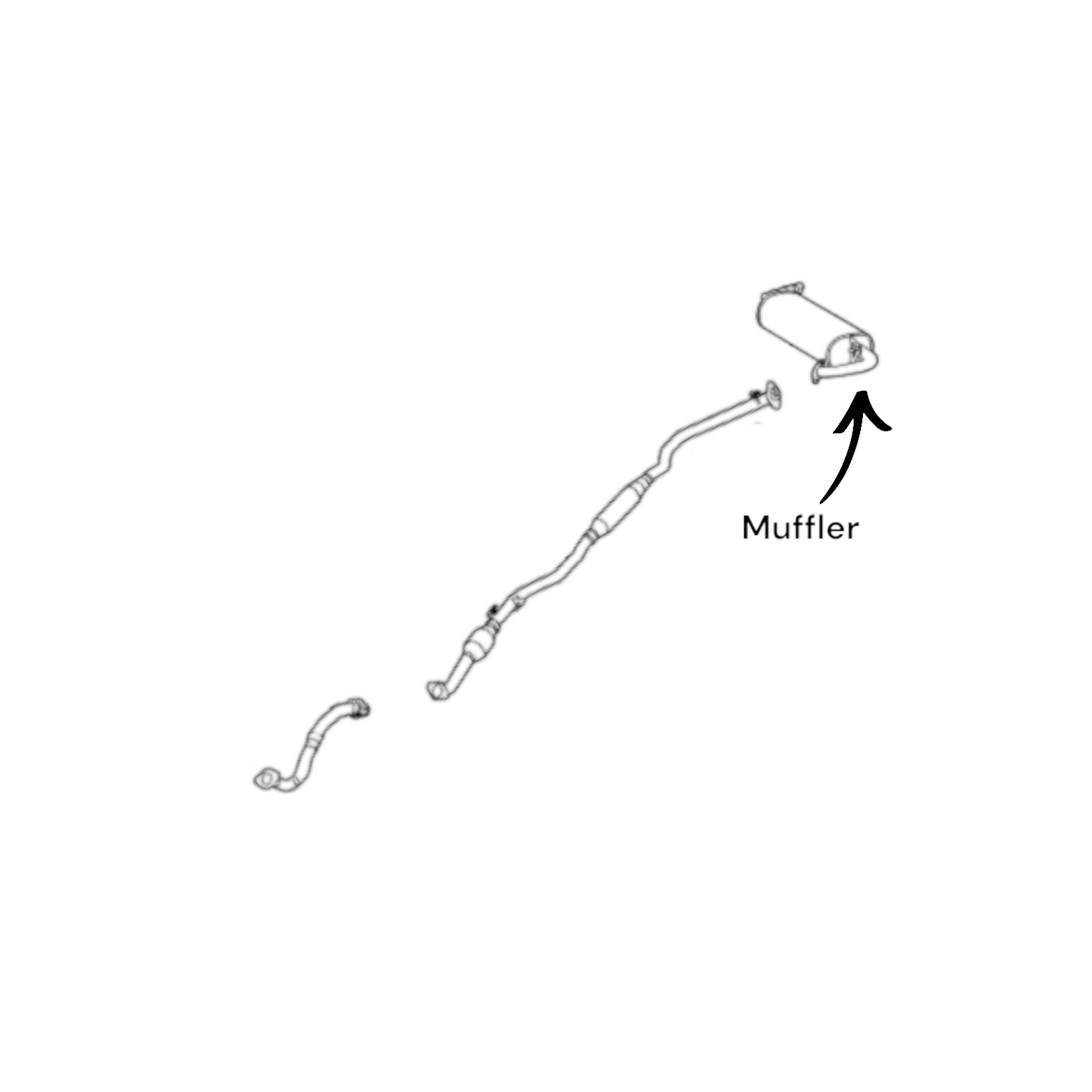 Toyota Matrix S 2.4L (2009-2013) (Only for AWD) Rear Muffler