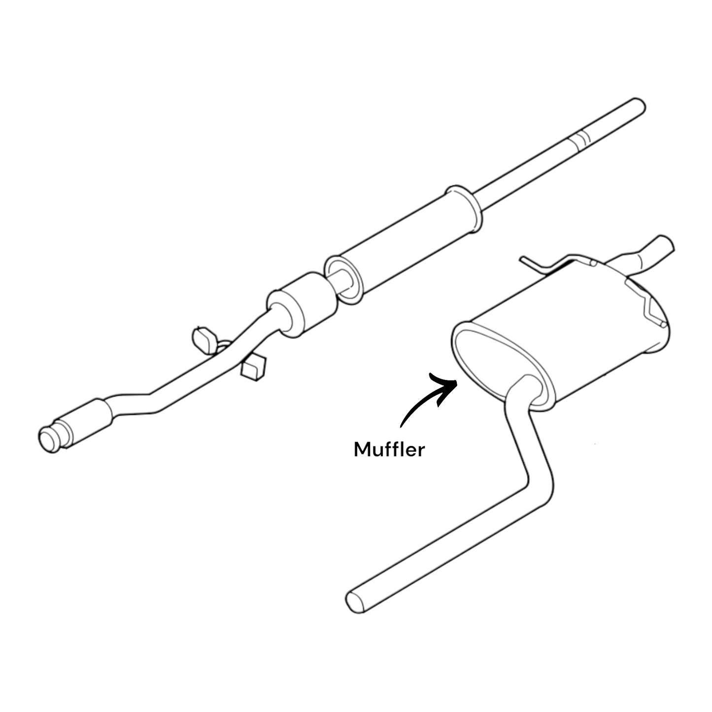 Mini Cooper 1.6L Base-Hatchback (2007-2010) Muffler