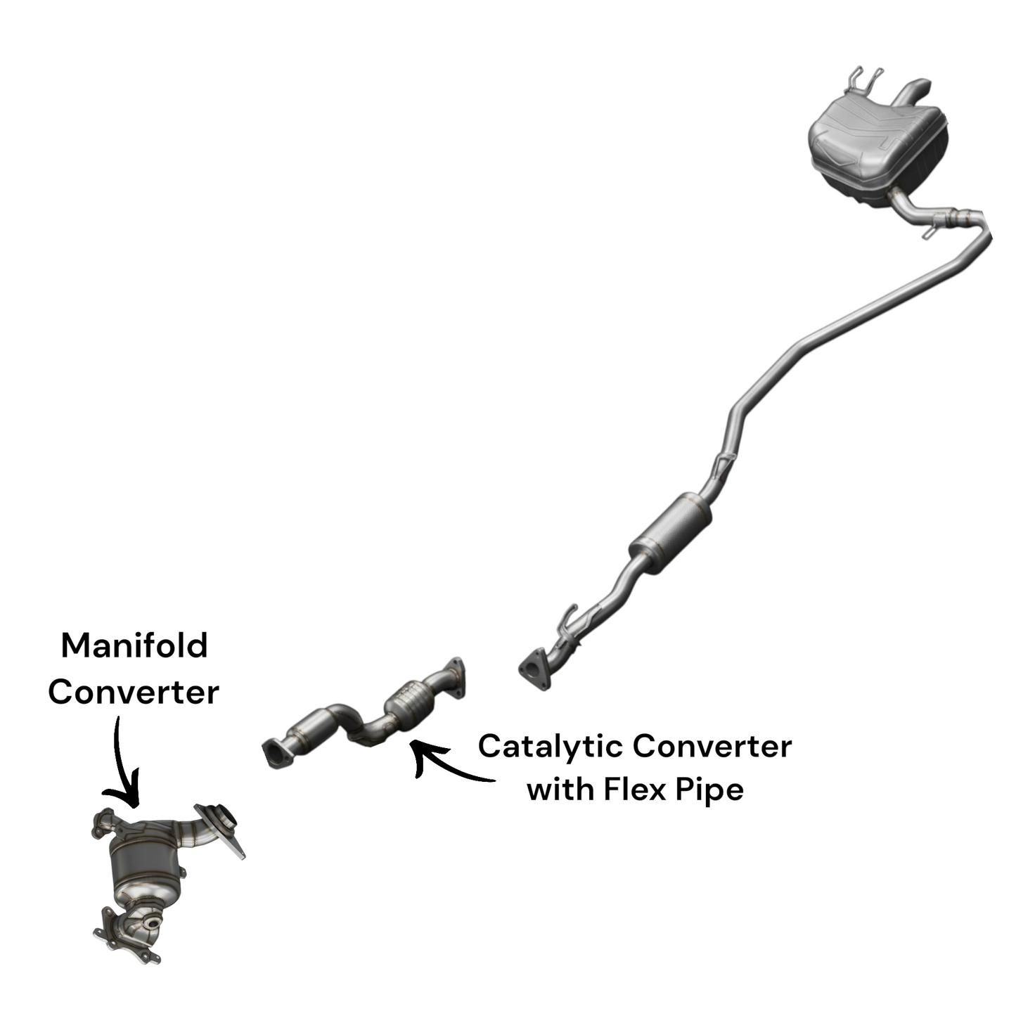 Honda Insight 1.5L (2019-2022) (Hybrid) Manifold Converter and Flex Pipe with Converter