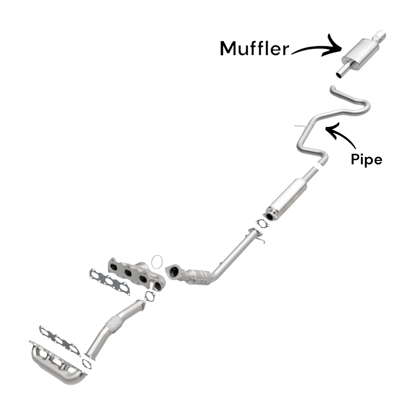 Chevrolet Impala 3.5L (2006-2011) Pipe and Rear Muffler