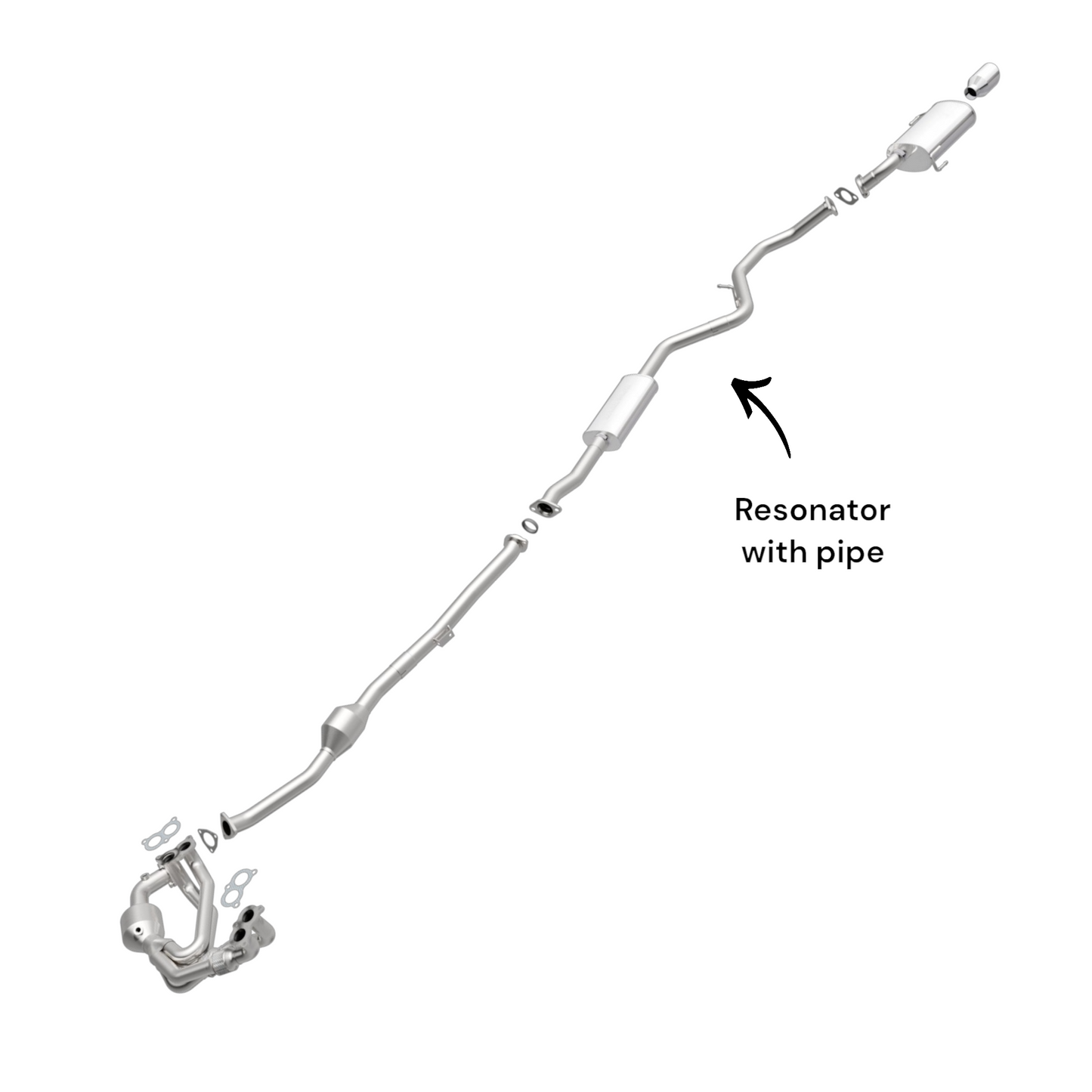 Résonateur avec tuyau pour Subaru Legacy 2.5L (2010-2019) (non turbocompressé)