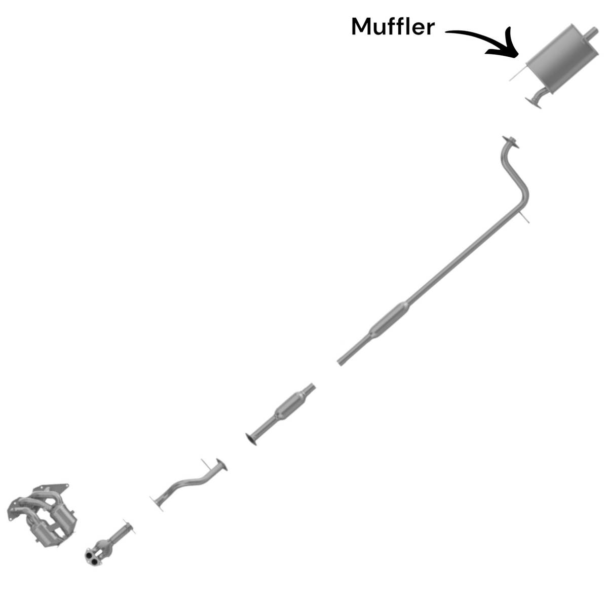 Mitsubishi Eclipse 2.4L (2006-2012) Muffler