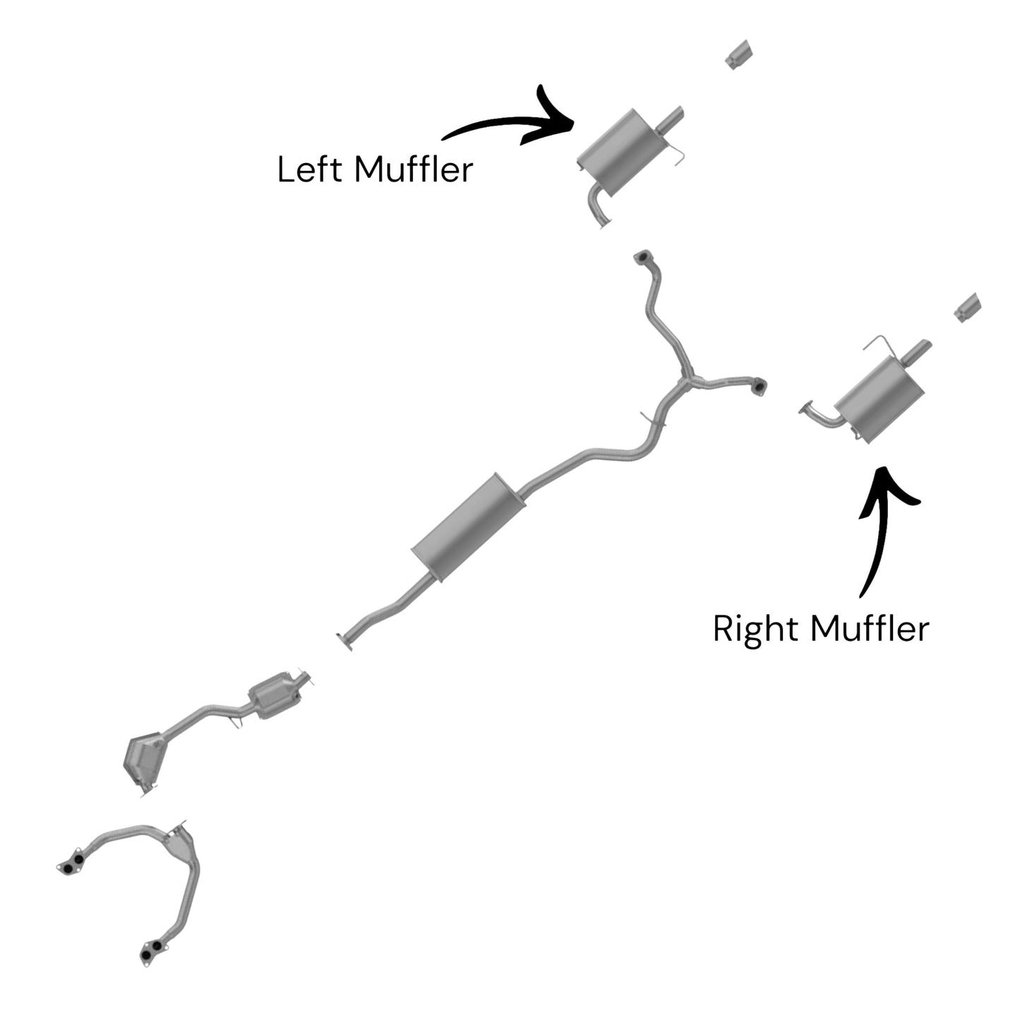 Subaru Legacy 2.5L (Non-Turbo) (2005-2009) Both Side Mufflers