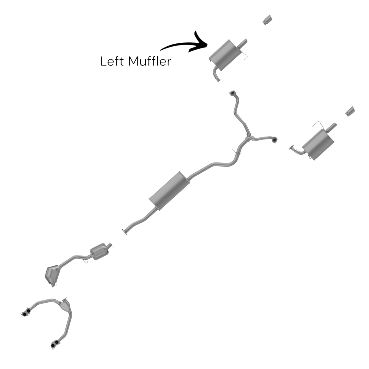 Subaru Legacy 2.5L (2005-2009) Right Side Muffler