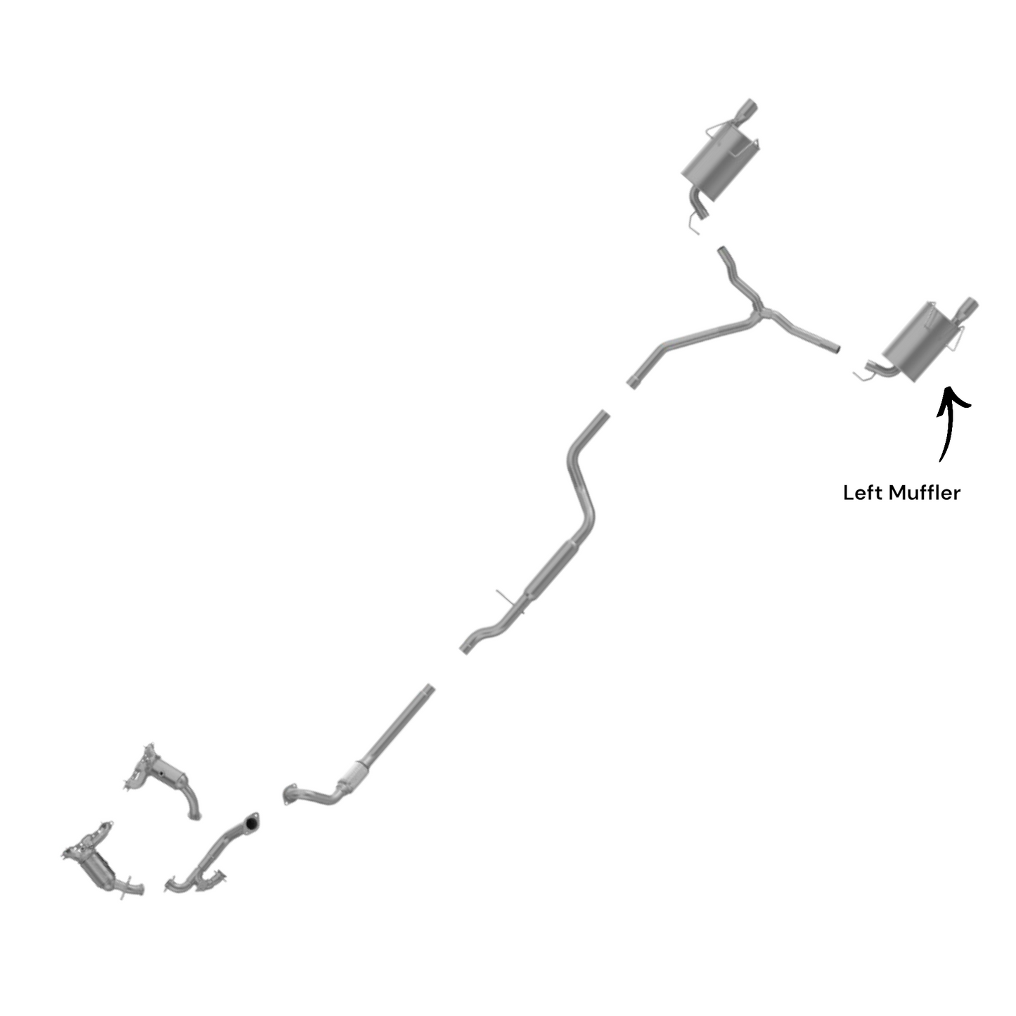 Silencieux côté gauche pour Dodge Journey 3.5L (2009-2010) (traction avant)