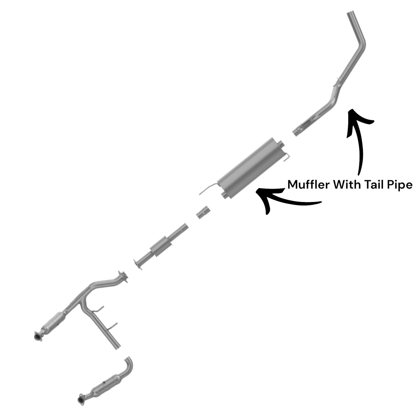 Ford F-150 5.0L (2011-2020) Muffler With Tail Pipe