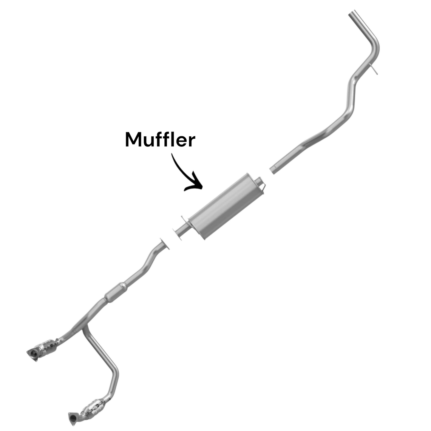 GMC Savana 4500 6.0L (2013-2016) (159.0"WB) Muffler