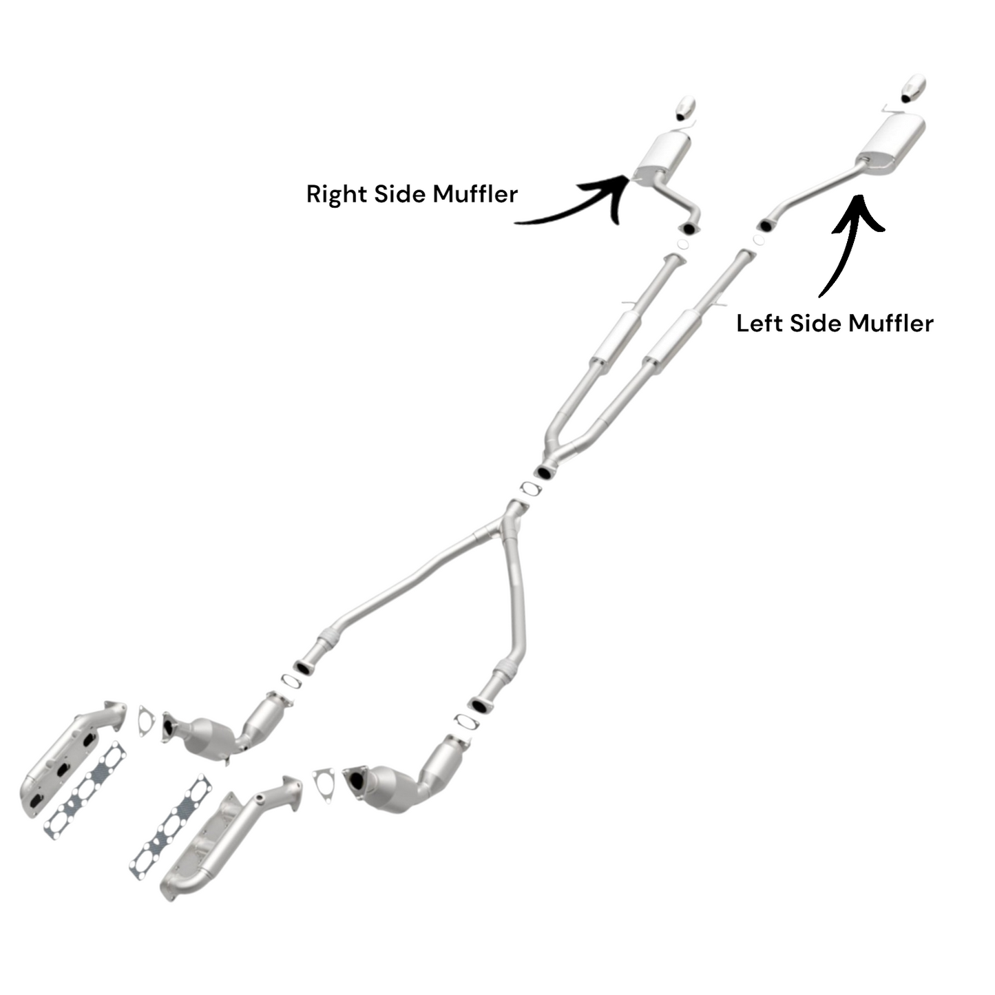 Infiniti M45 4.5L (2006-2010) Right And Left Side Muffler