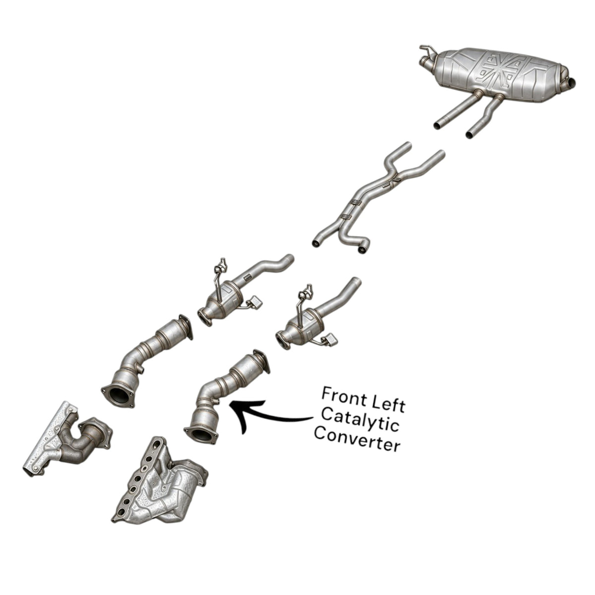 Porsche Cayenne 4.8L (2008-2010) (Non-Turbo) (AWD) Front Left Catalytic Converter