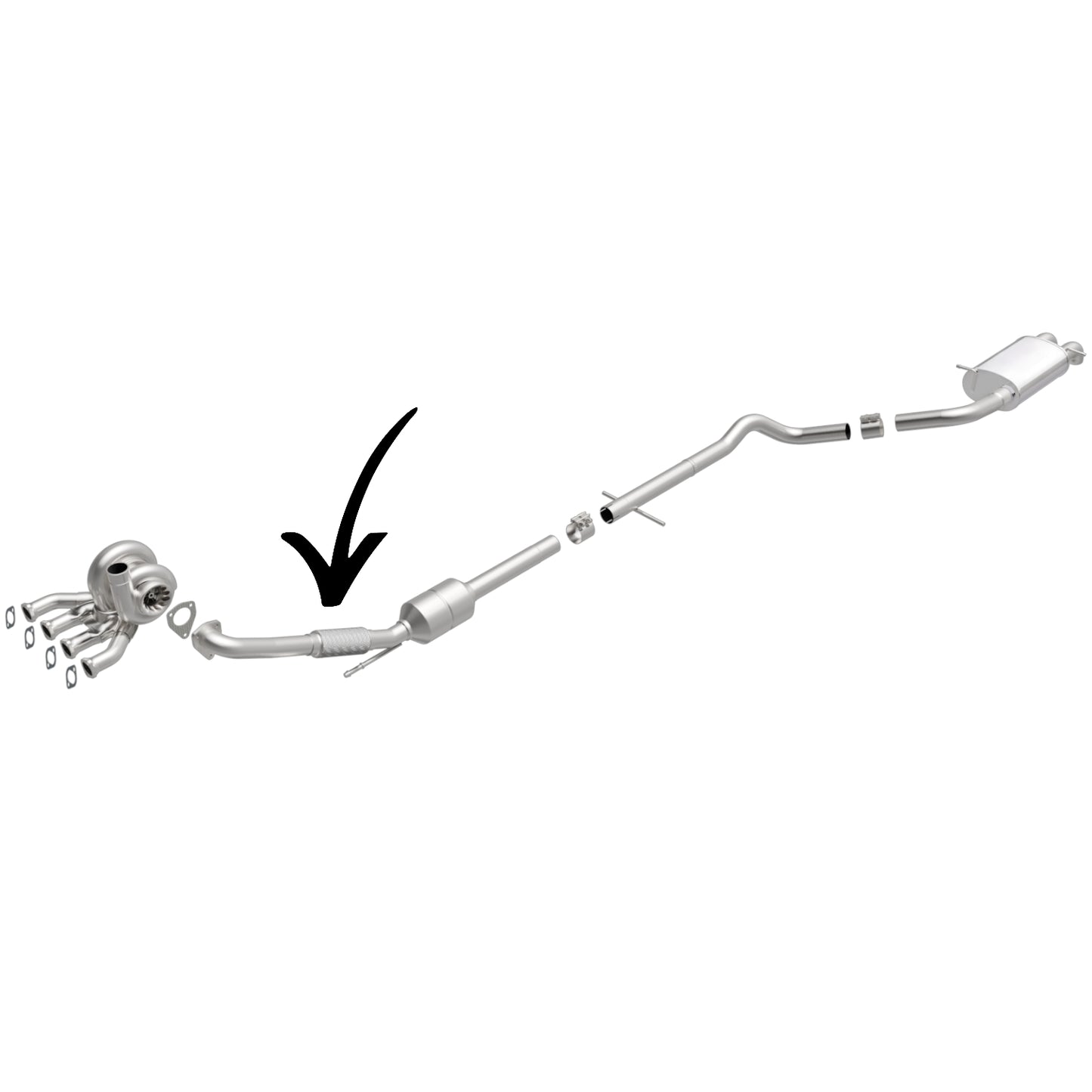 Convertisseur catalytique pour Volkswagen Beetle (GL/GLS/TDI/Sport) 1.9L (1998-2006) Diesel traction avant