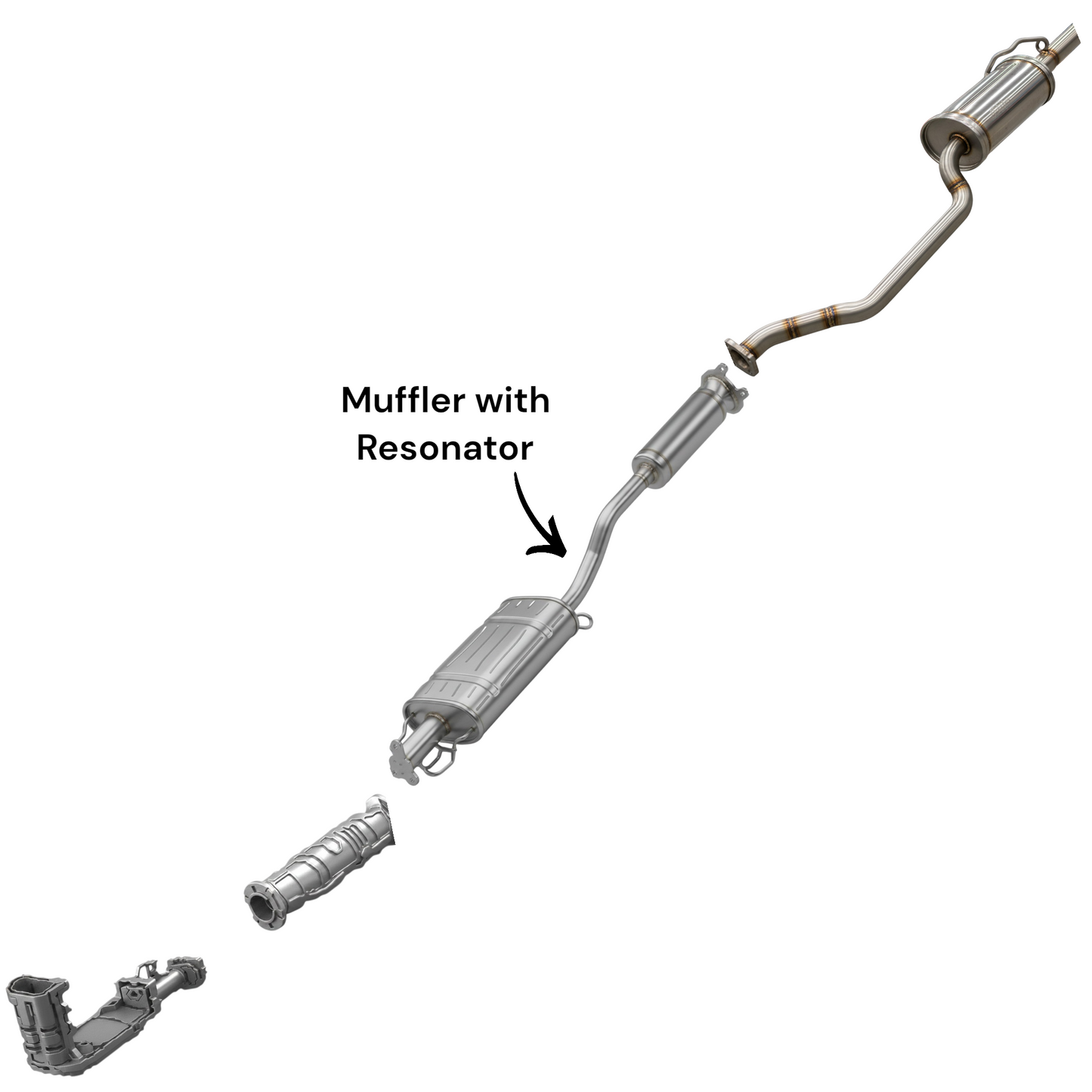 Isuzu Oasis 2.2L (1996-1997) Muffler with Resonator