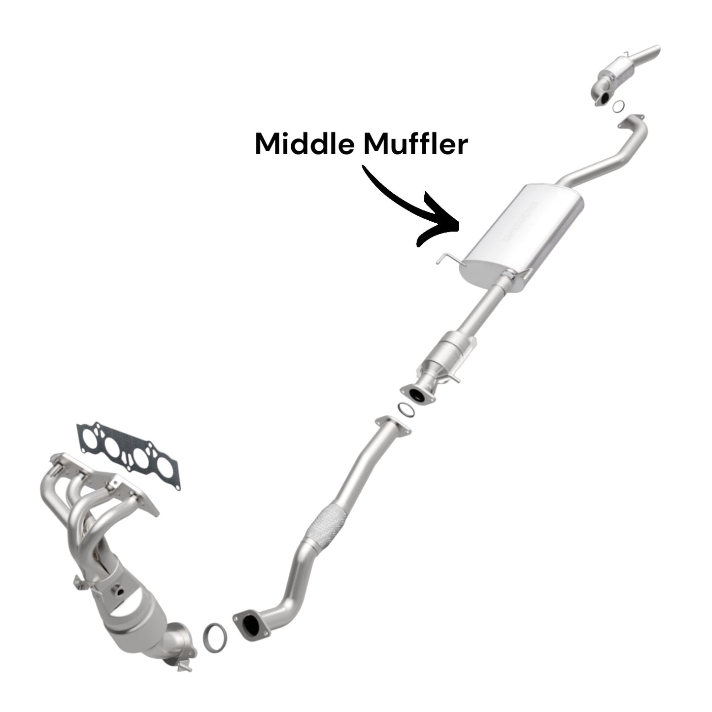 Toyota Highlander 2.4L (2004-2007) Middle Muffler