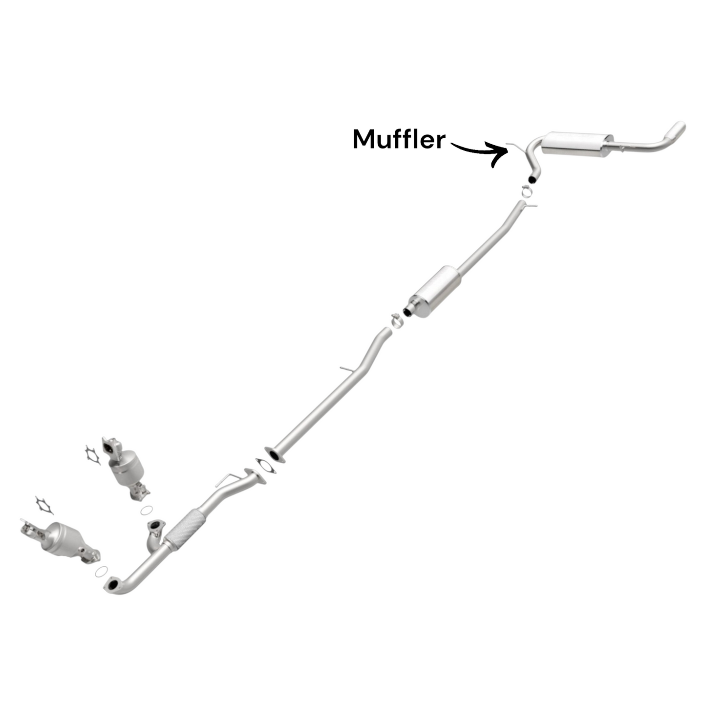 Convertisseurs de collecteur, tuyau flexible en Y et silencieux pour Saturn Vue 3.5L (2004-2007)