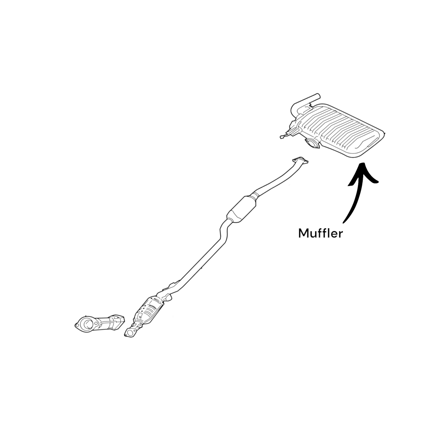 Mitsubishi Lancer 2.0L (2012-2017) Hatchback Rear Muffler