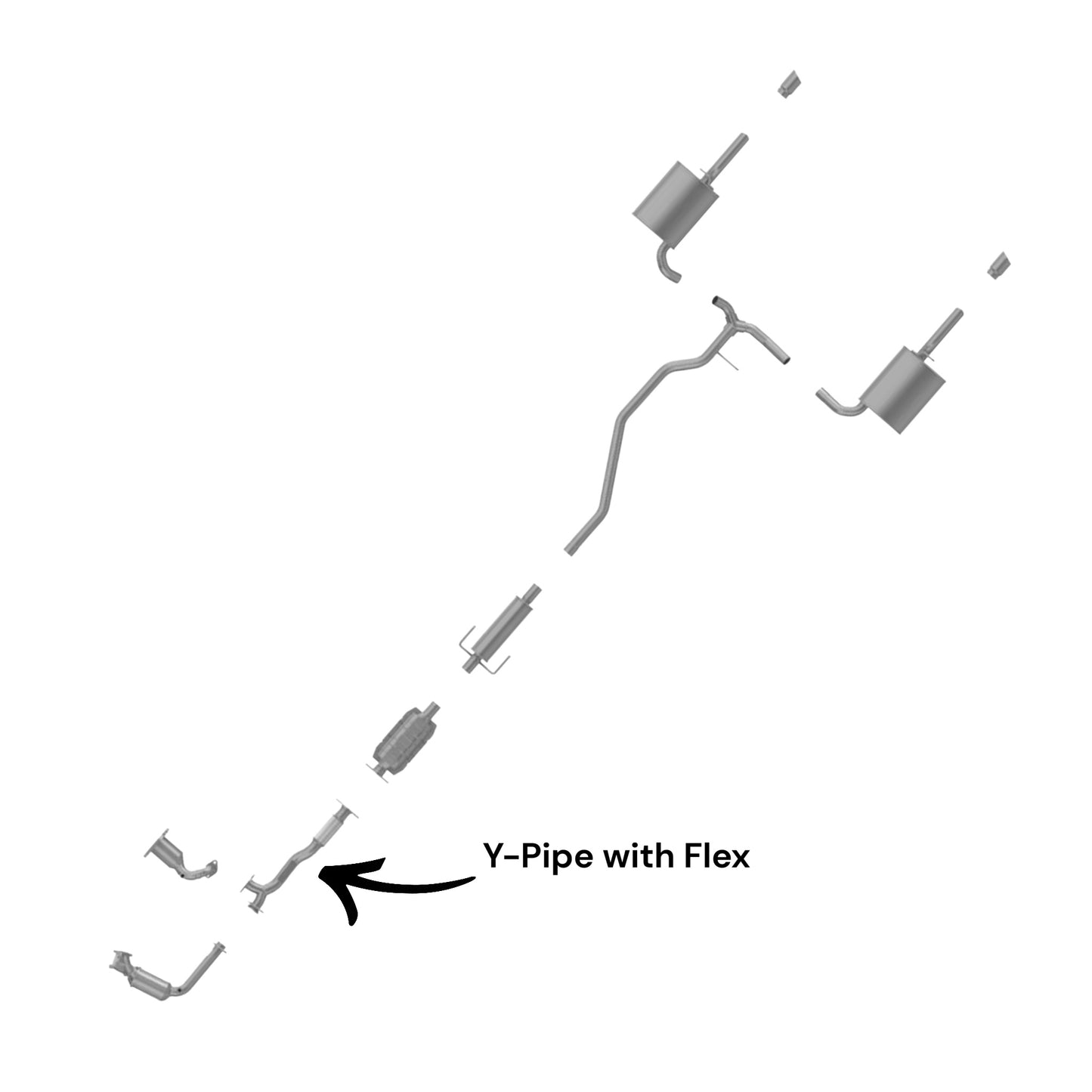 Mercury Milan 3.0L (2006-2011) Y-Pipe with Flex