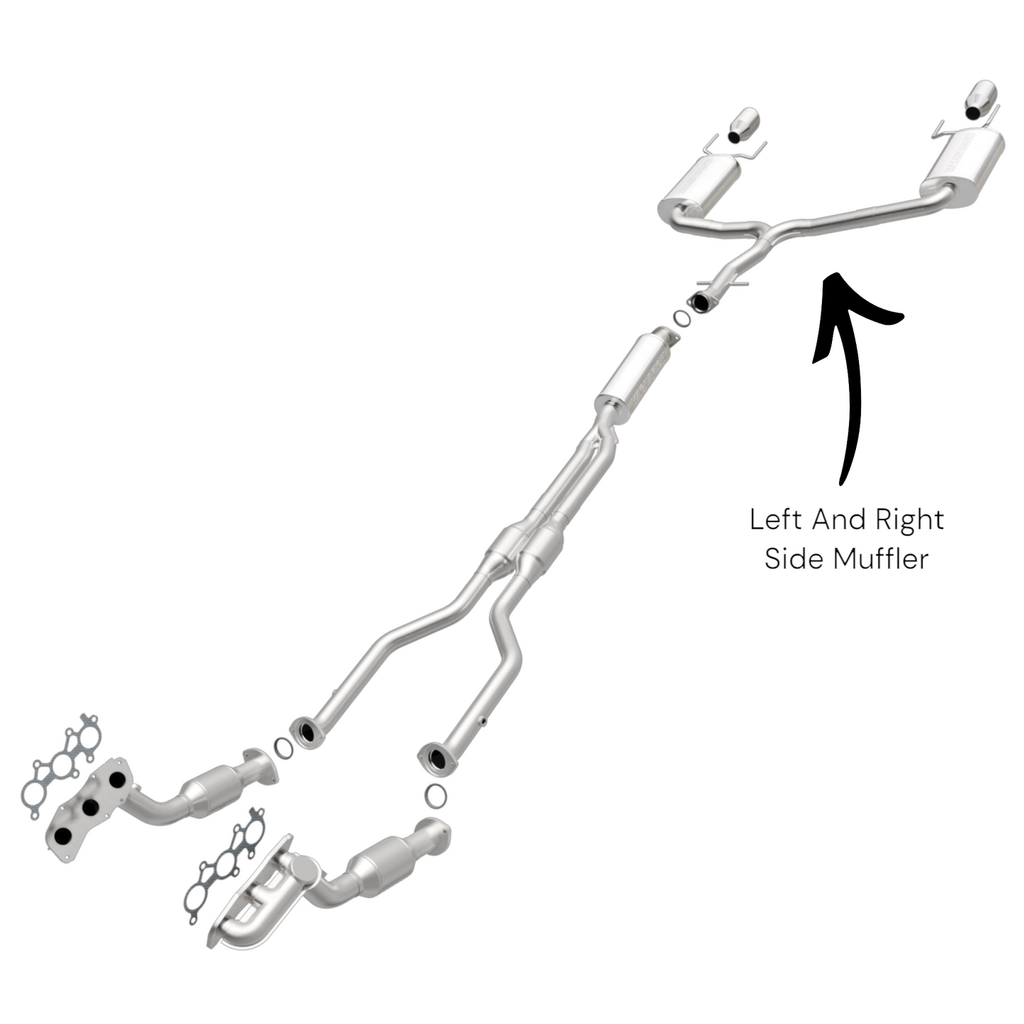 Silencieux en Y gauche et droit pour Lexus IS250 2.5L (2006-2013) (2WD et 4WD)