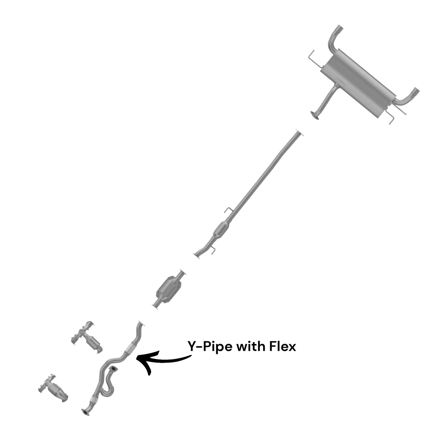 Hyundai Tucson 2.7L (2009) (AWD) Y-Pipe with Flex