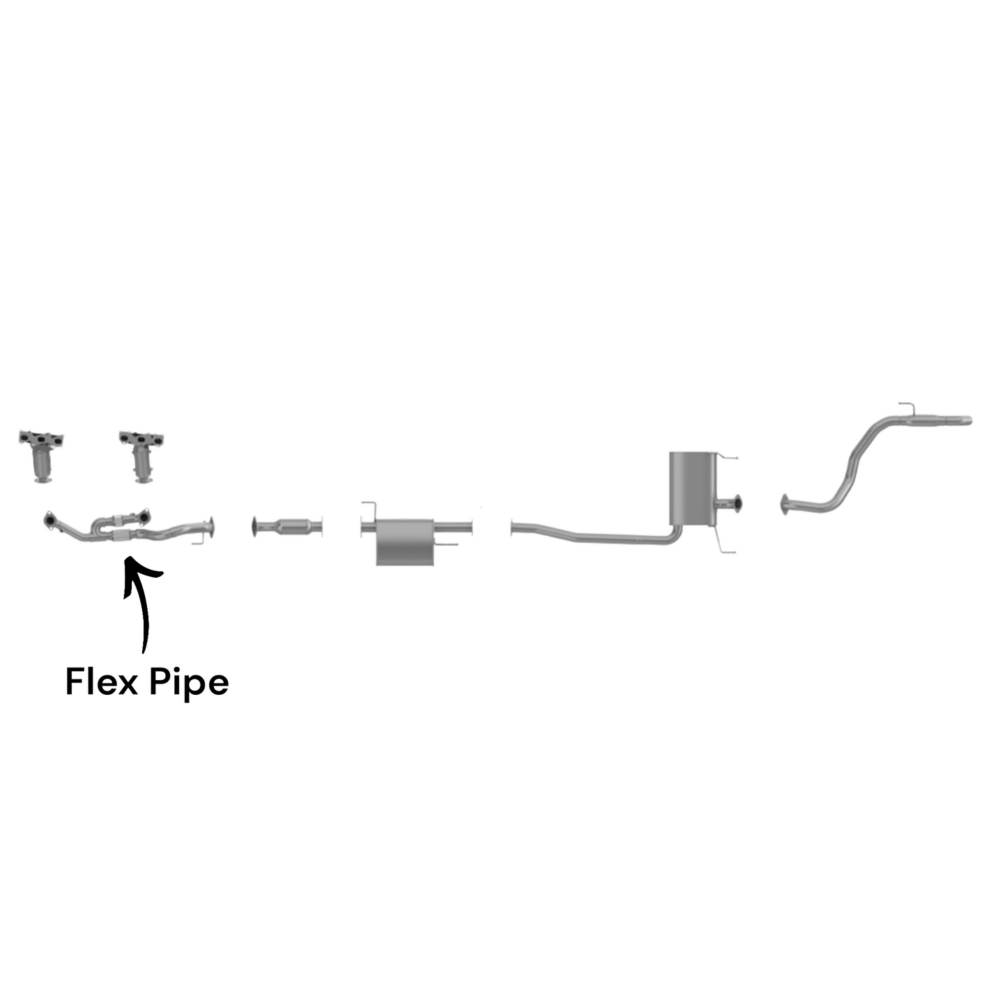 Hyundai Entourage 3.8L (2007-2009) (FWD) Flex Pipe