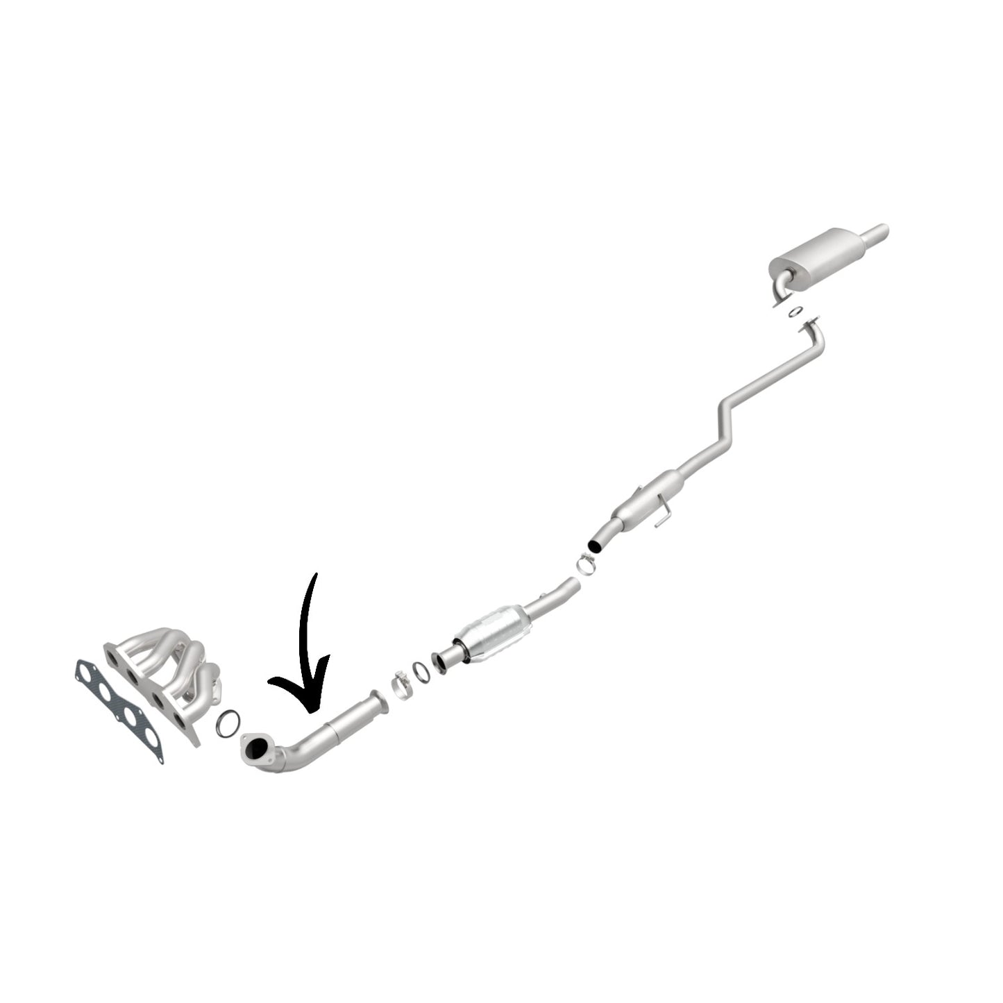 Tuyau d'échappement avant pour Toyota Corolla 1.8L L4 (1998-2002)