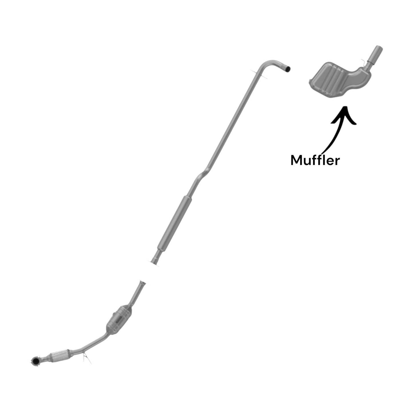 Volvo S60 2.3L (2001-2004) Rear Muffler