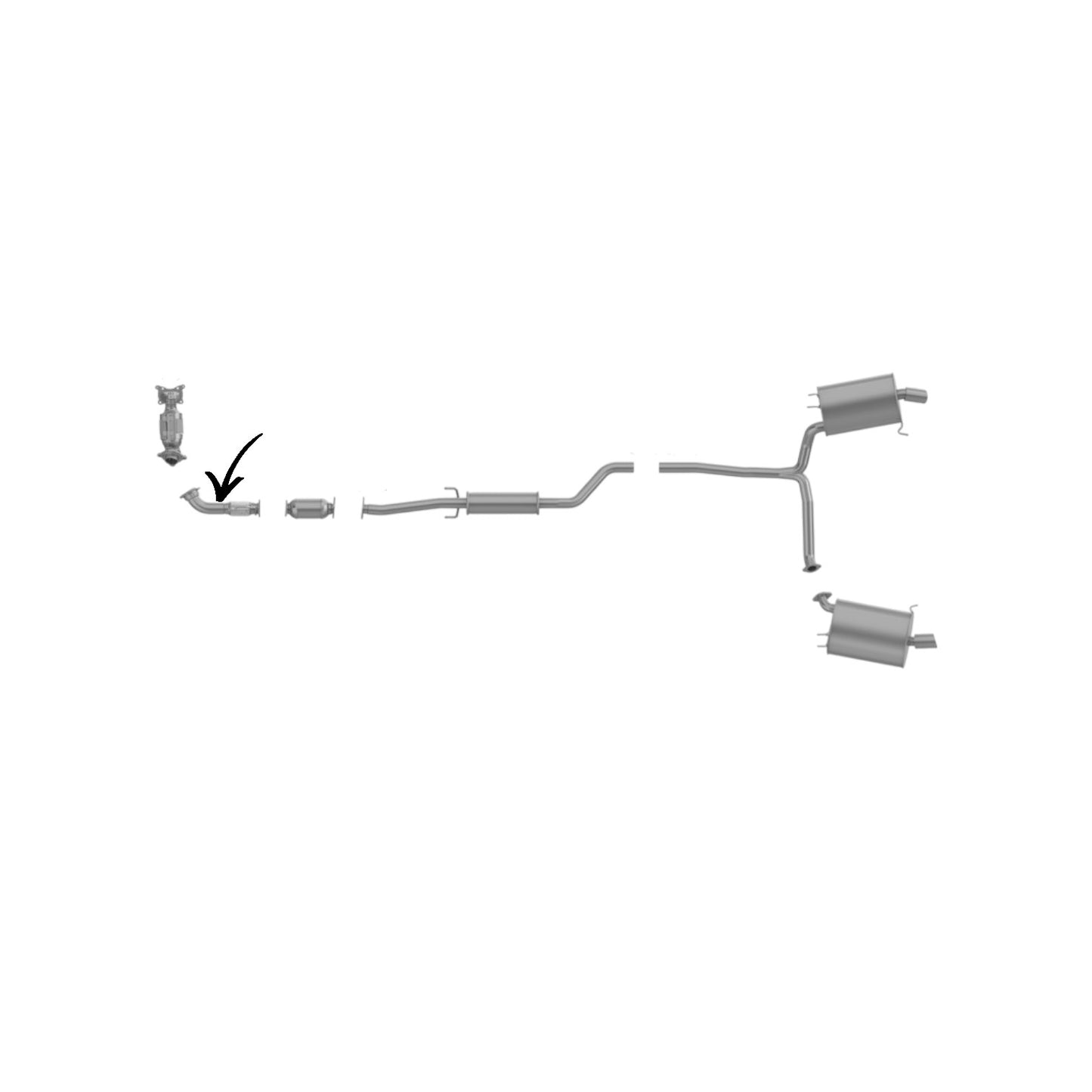 Tuyau flexible avant pour Acura TSX 2.4L 2009-2014