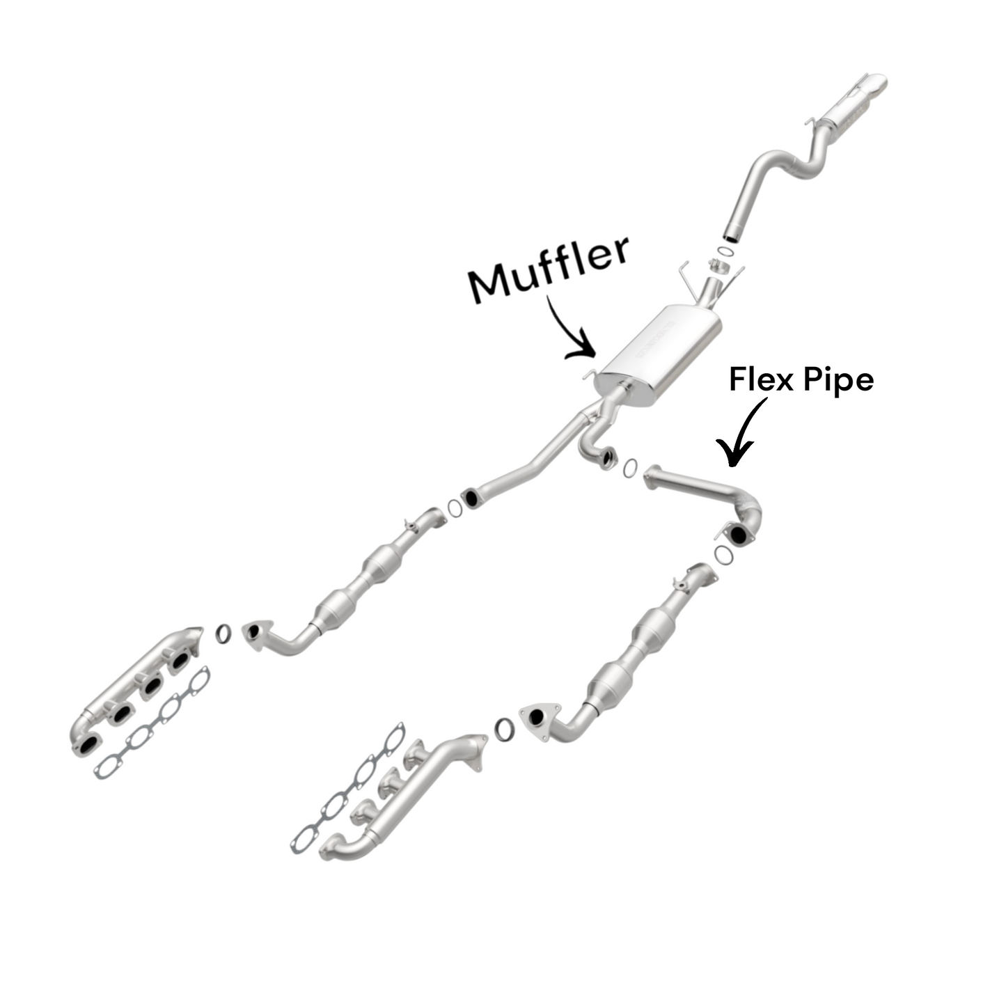 Lexus LX470 4.7L (1998-2007) Flex Pipe and Muffler