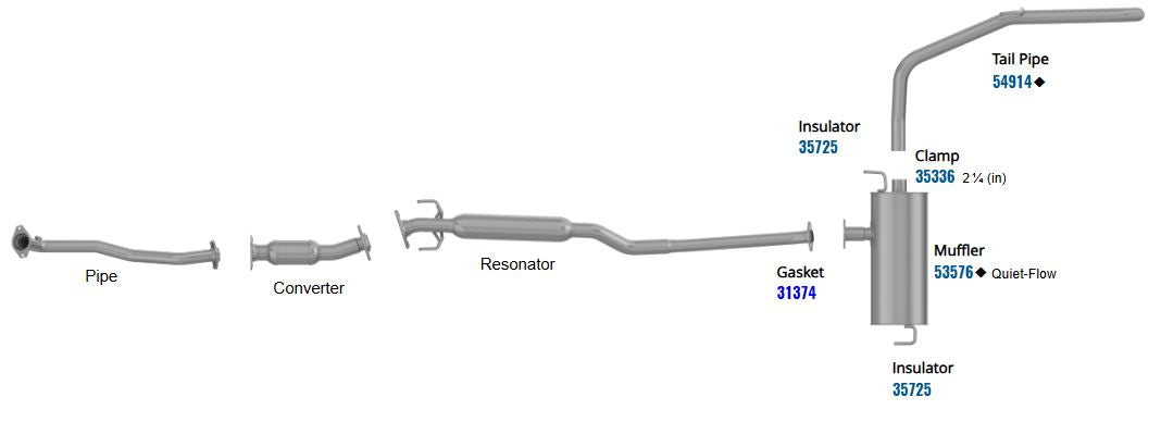 Toyota Sienna 2.7L V4 (2011-2013) FWD Rear Muffler