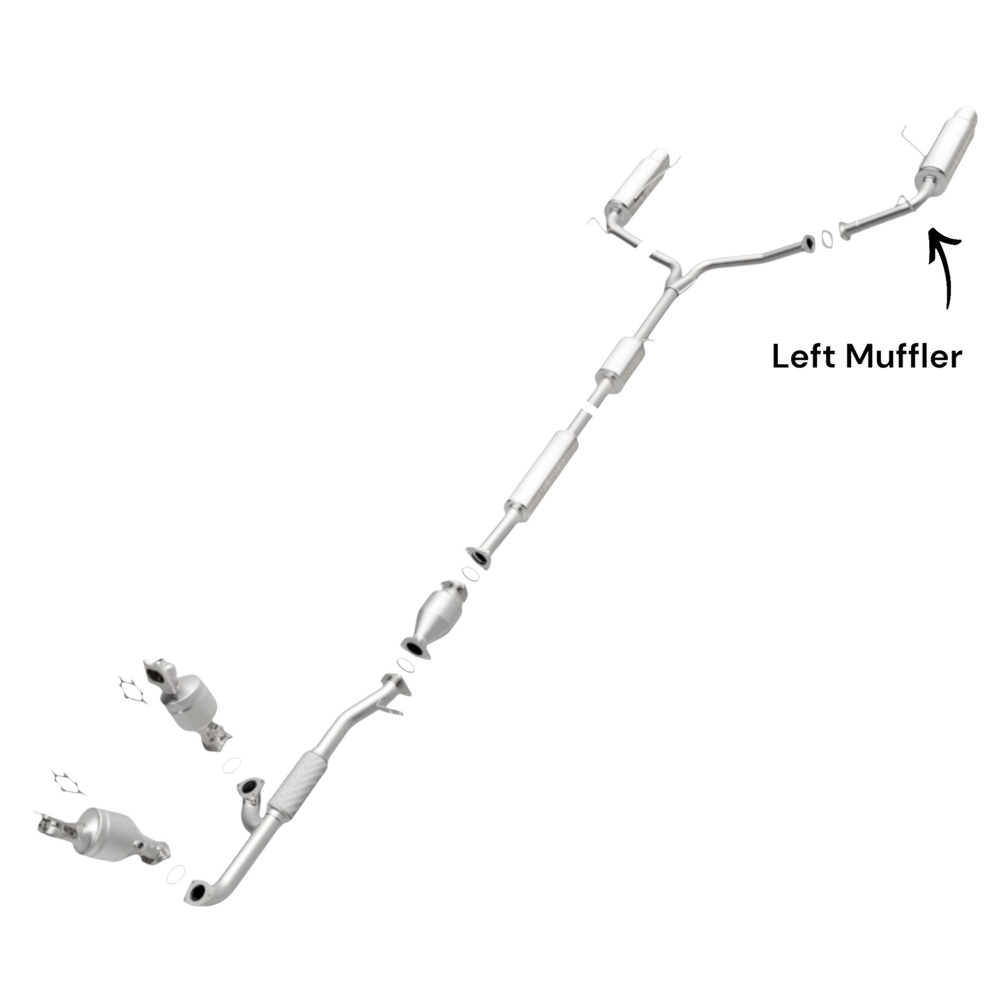 Honda Accord 3.0L (2006-2007) (Hybrid and Non-Hybrid) Left Side Muffler