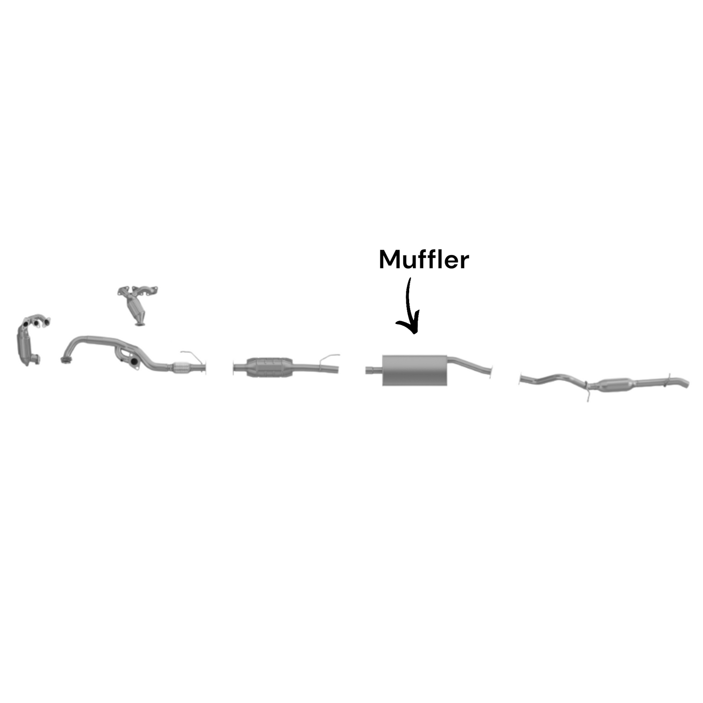 Mazda Tribute 3.0L (2005-2006, 2008) Muffler