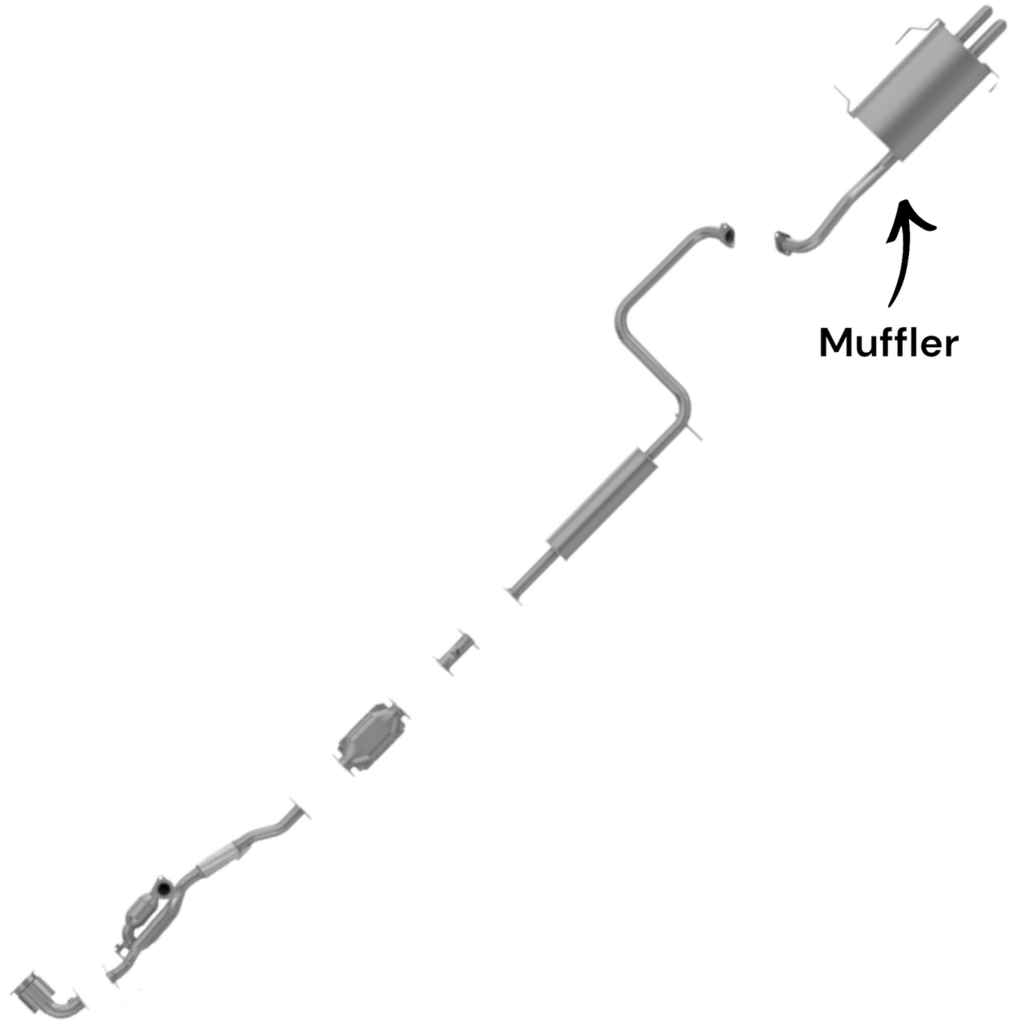 Nissan Maxima 3.0L (1999-2001) Rear Muffler