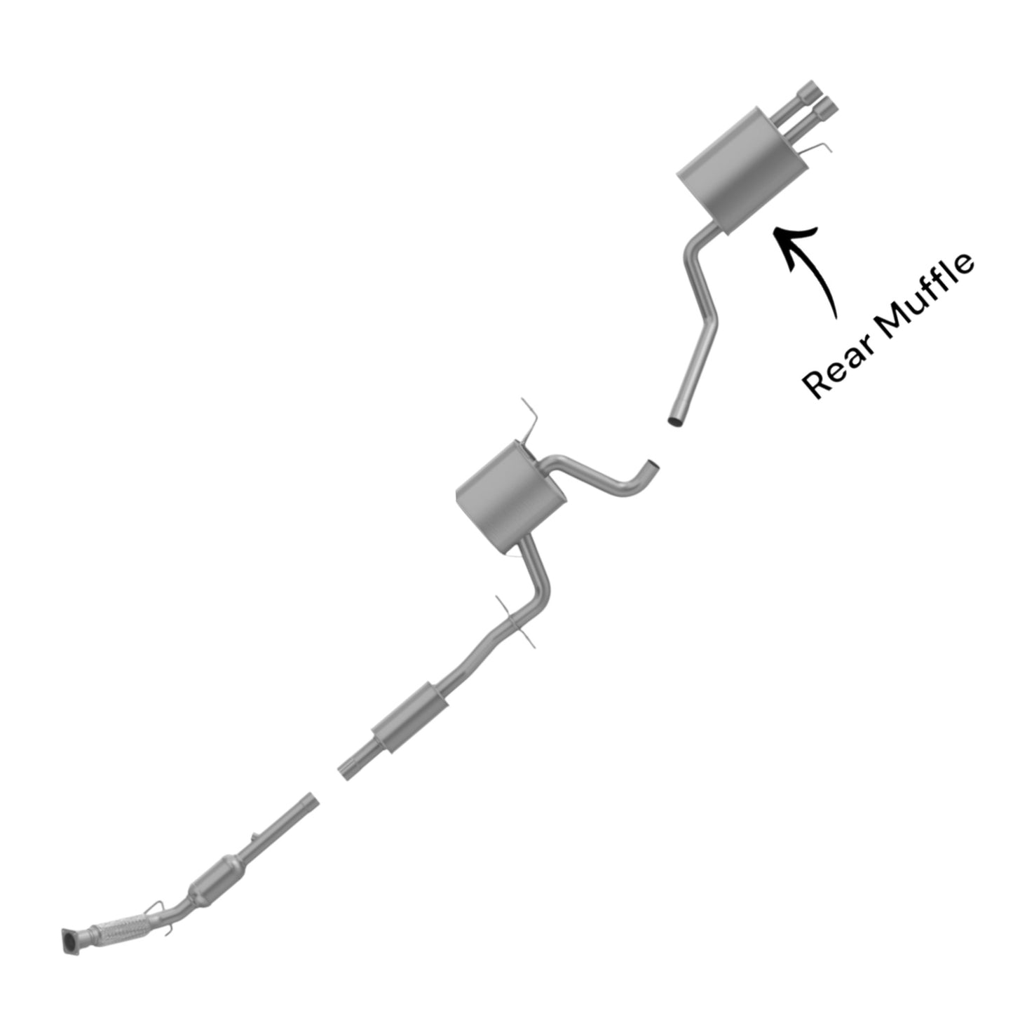 Volkswagen Jetta 2.5L (2005-2014) (Wagon) Rear Muffler