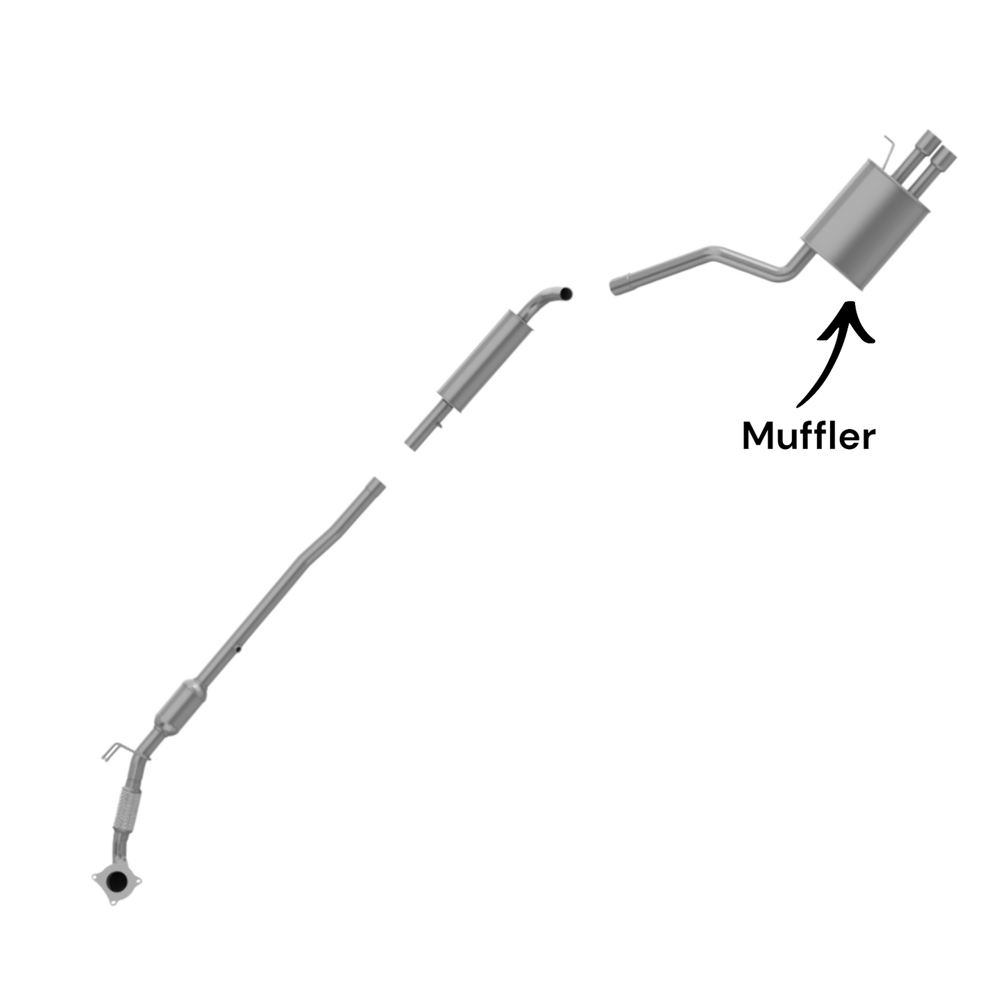 Volkswagen Jetta 2.0L (2006-2010) (Wagon) (Turbo) Rear Muffler