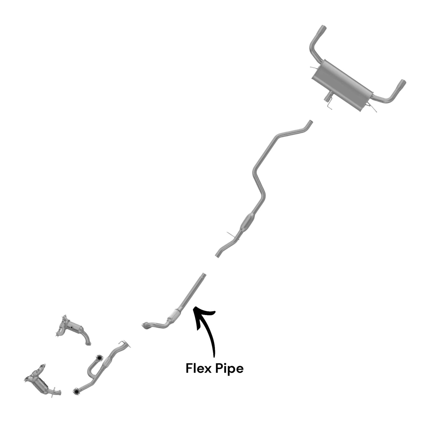 Dodge Avenger 3.5L (2008-2010) (R/T) Flex Pipe
