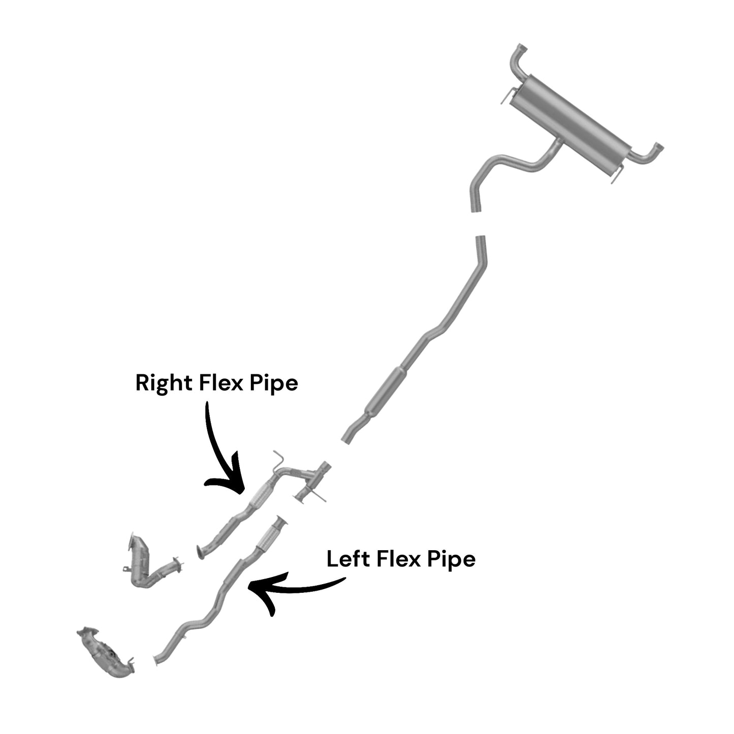 Chrysler 200 3.6L (2015-2017) (AWD) Right & Left Flex Pipes