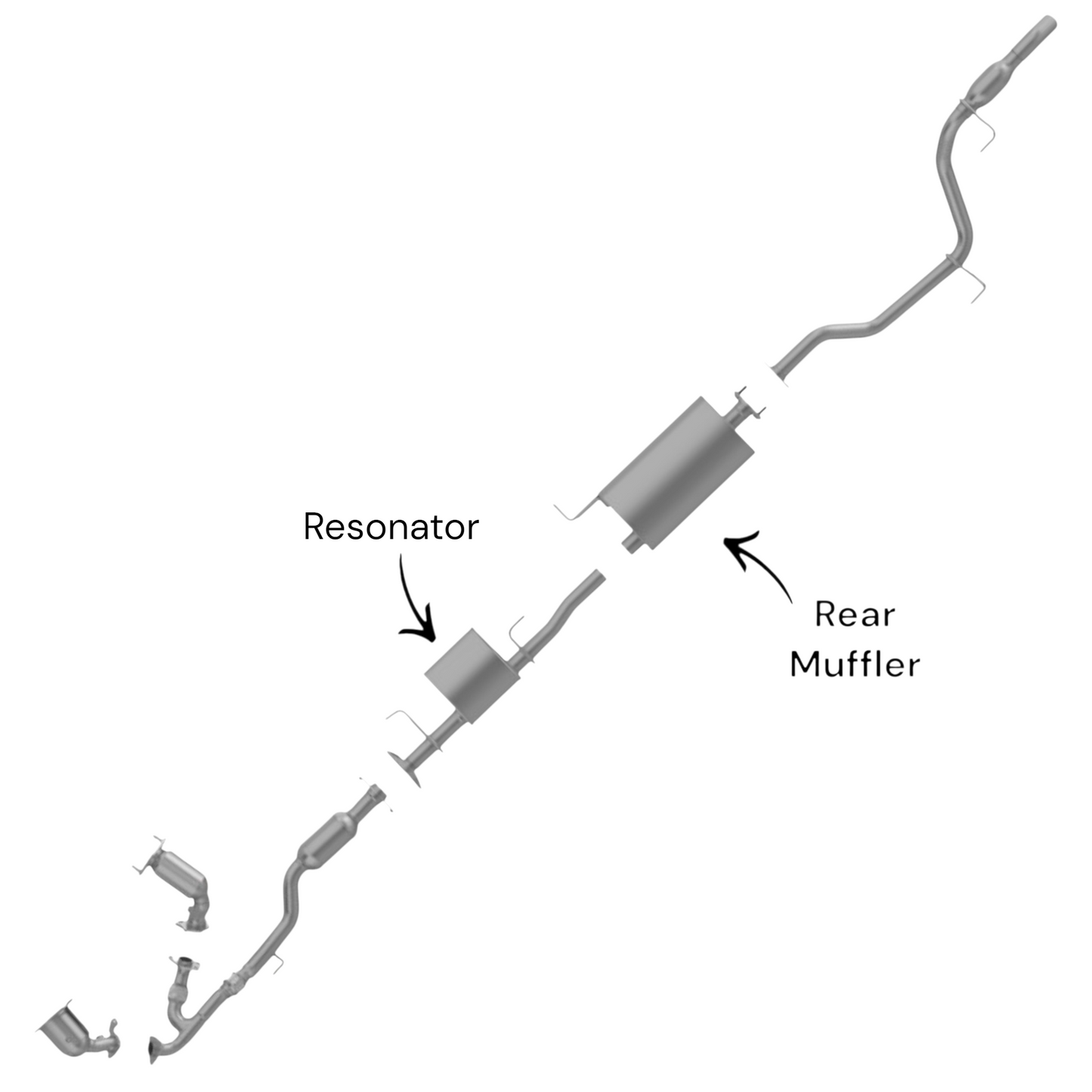 NISSAN Pathfinder 3.5L (2013-2020) Resonator and Rear Muffler