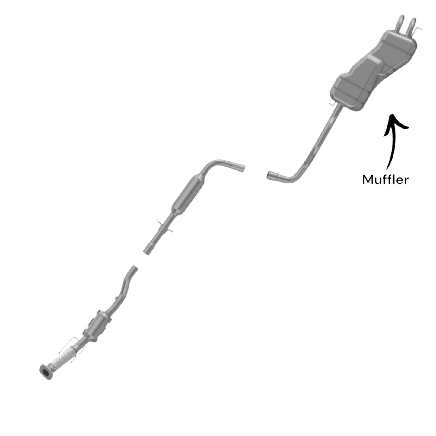 Volkswagen Golf 1.8L (2000-2006) (Turbo) Rear Muffler